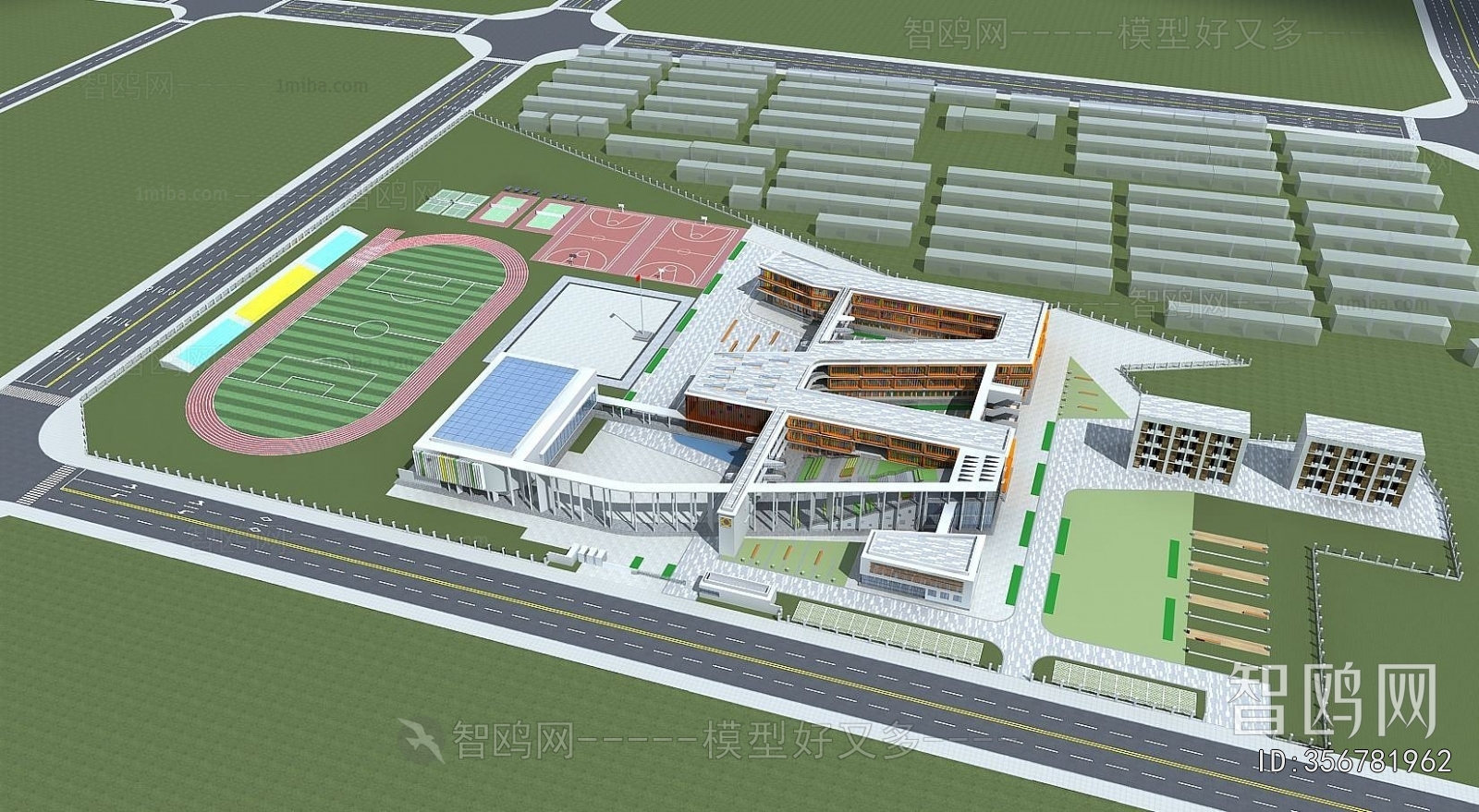 Modern Architectural Bird's-eye View Planning