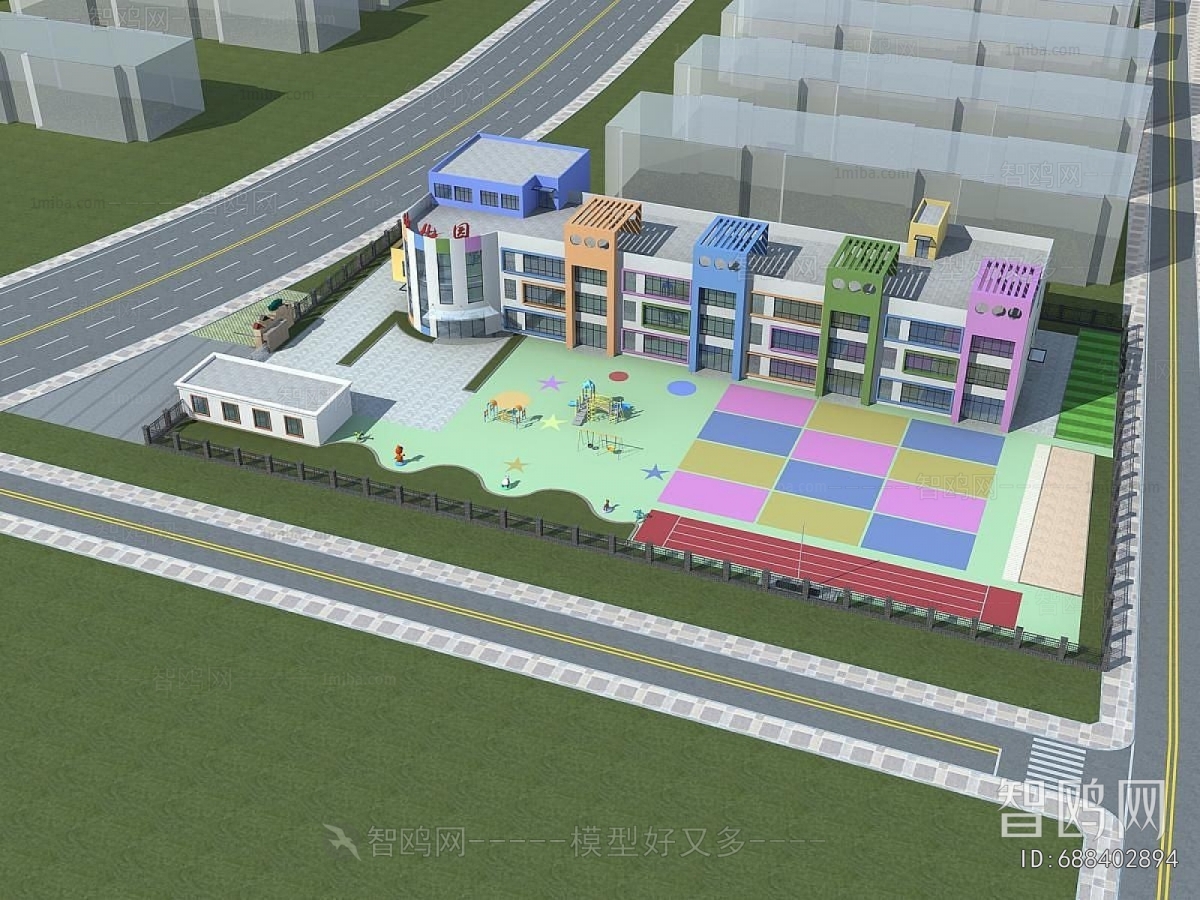 Modern Architectural Bird's-eye View Planning