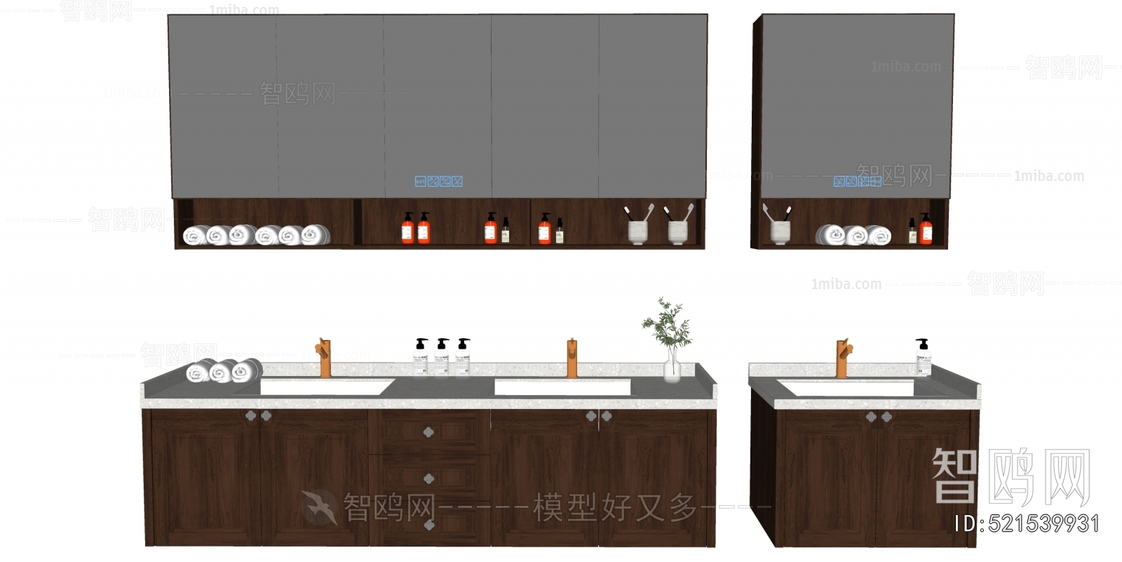 New Chinese Style Bathroom Cabinet