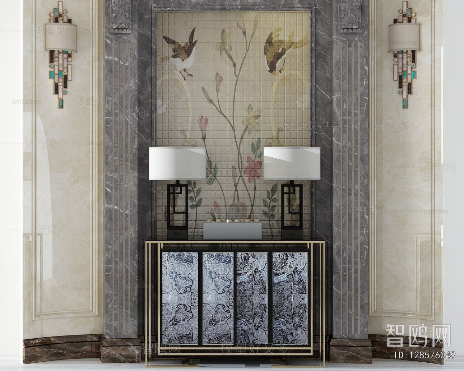 New Chinese Style Entrance Cabinet