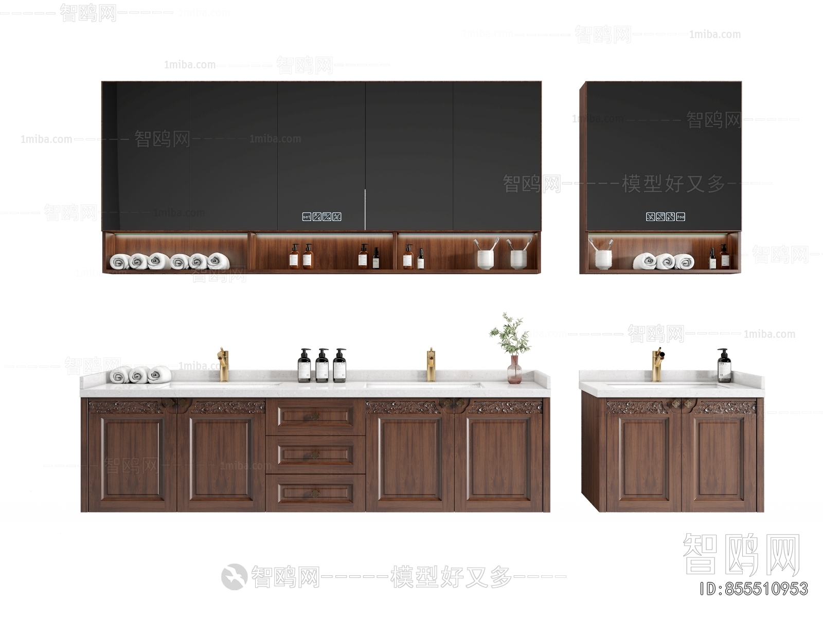 New Chinese Style Bathroom Cabinet