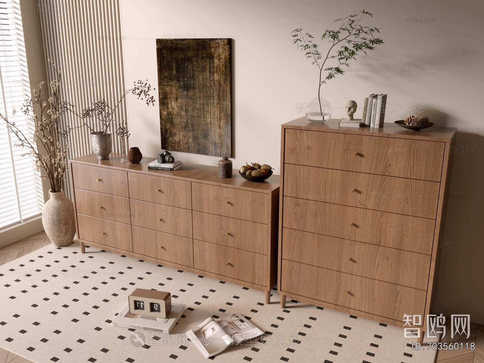 Wabi-sabi Style Chest Of Drawers