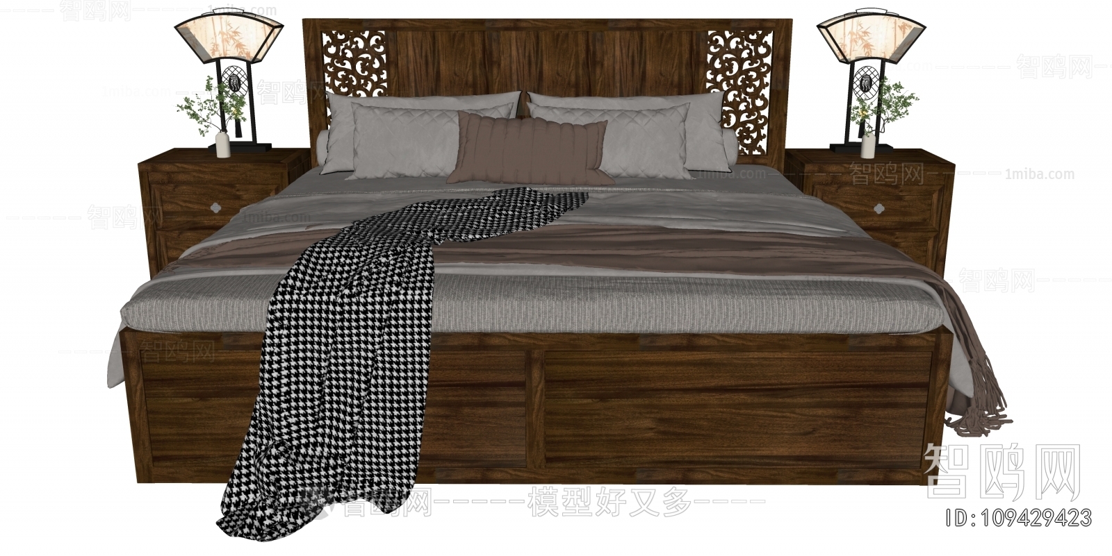 New Chinese Style Double Bed