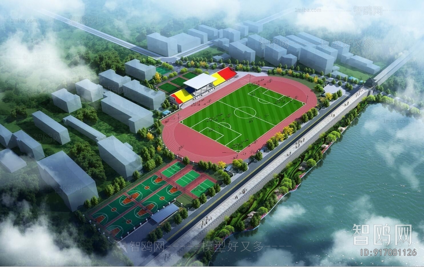 Modern Architectural Bird's-eye View Planning