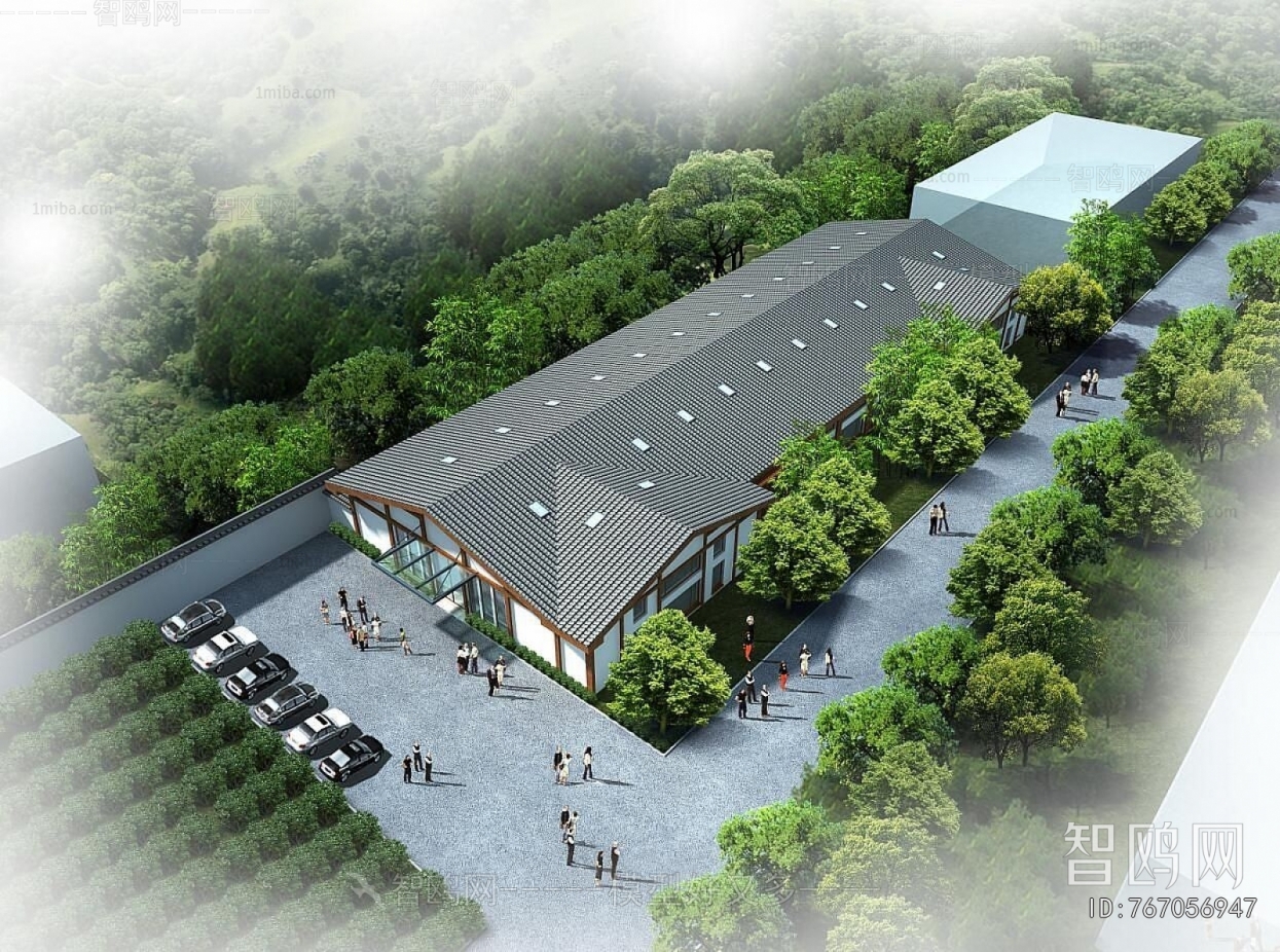 Modern Architectural Bird's-eye View Planning