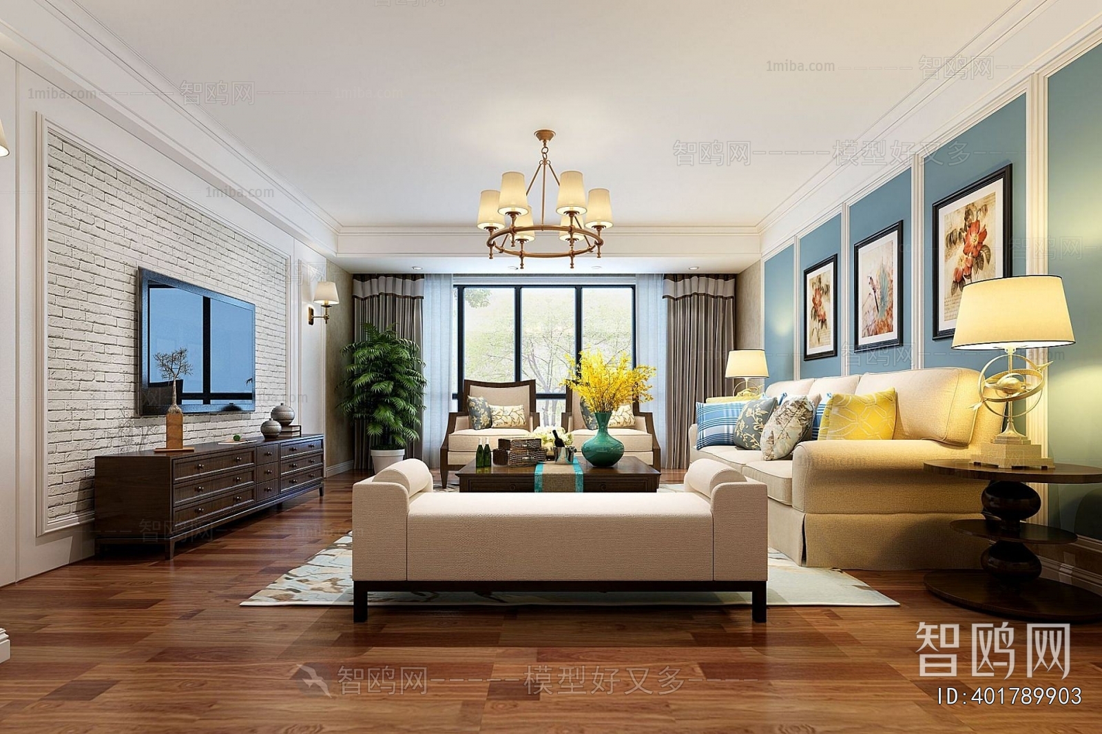 American Style A Living Room