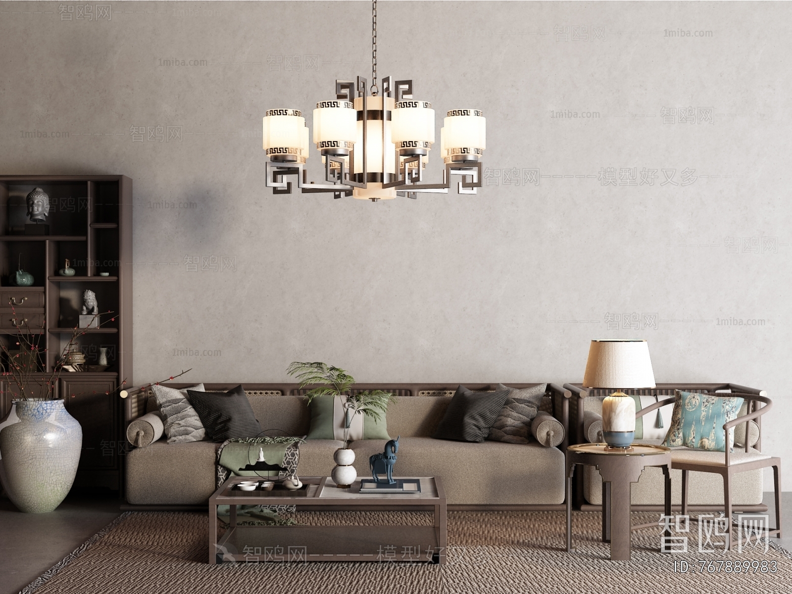 New Chinese Style Sofa Combination