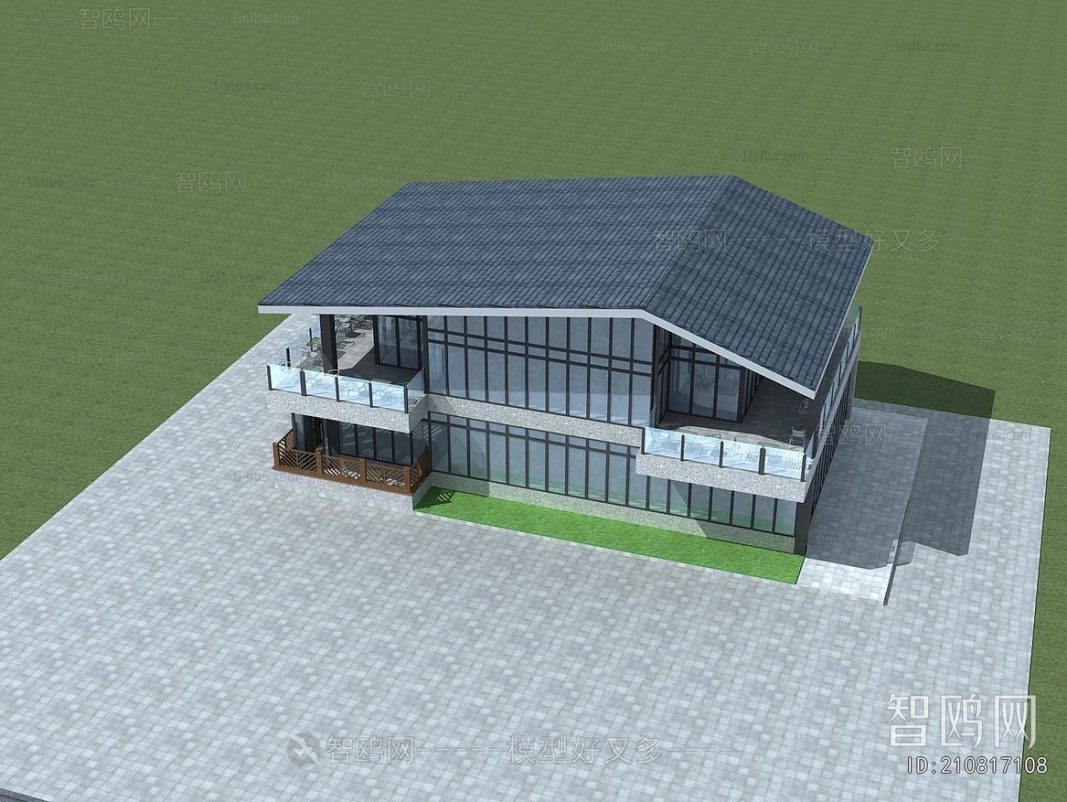 New Chinese Style Appearance Of Commercial Building