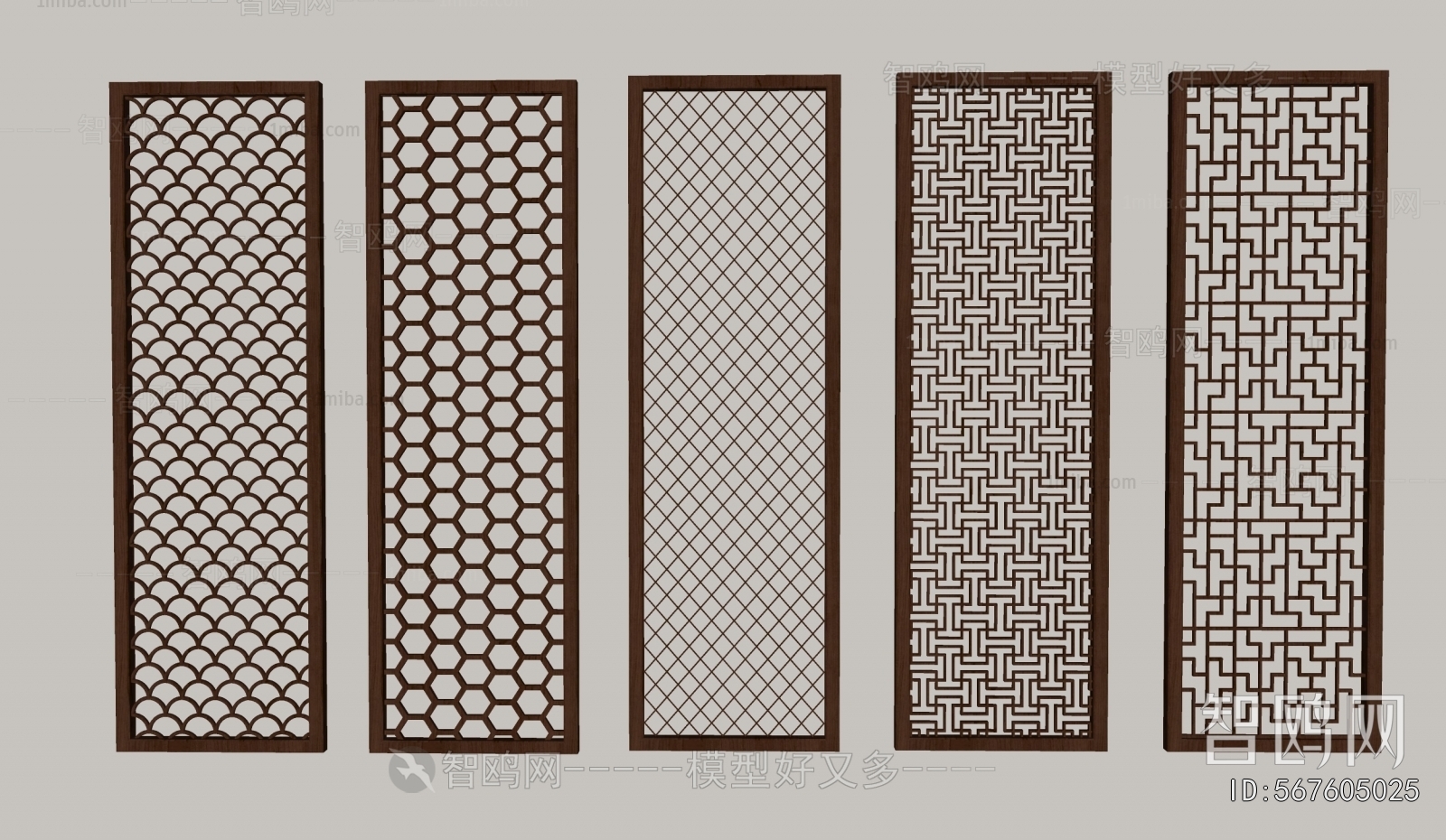 New Chinese Style Wooden Screen Partition