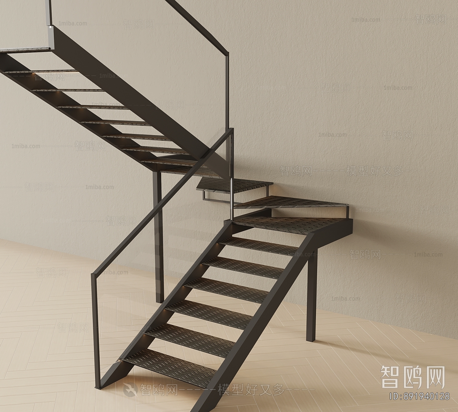 现代钢架楼梯
