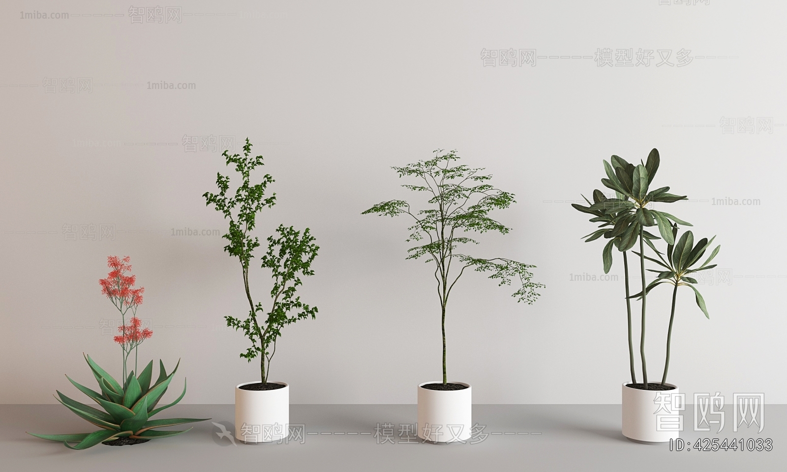 Modern Ground Green Plant Potted Plants