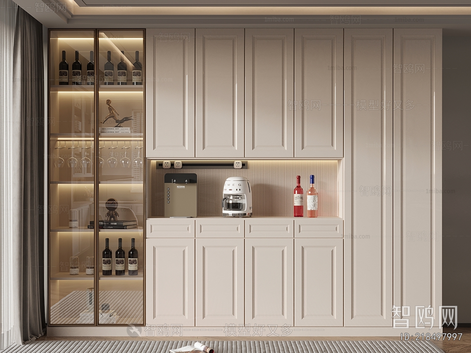 French Style Wine Cabinet