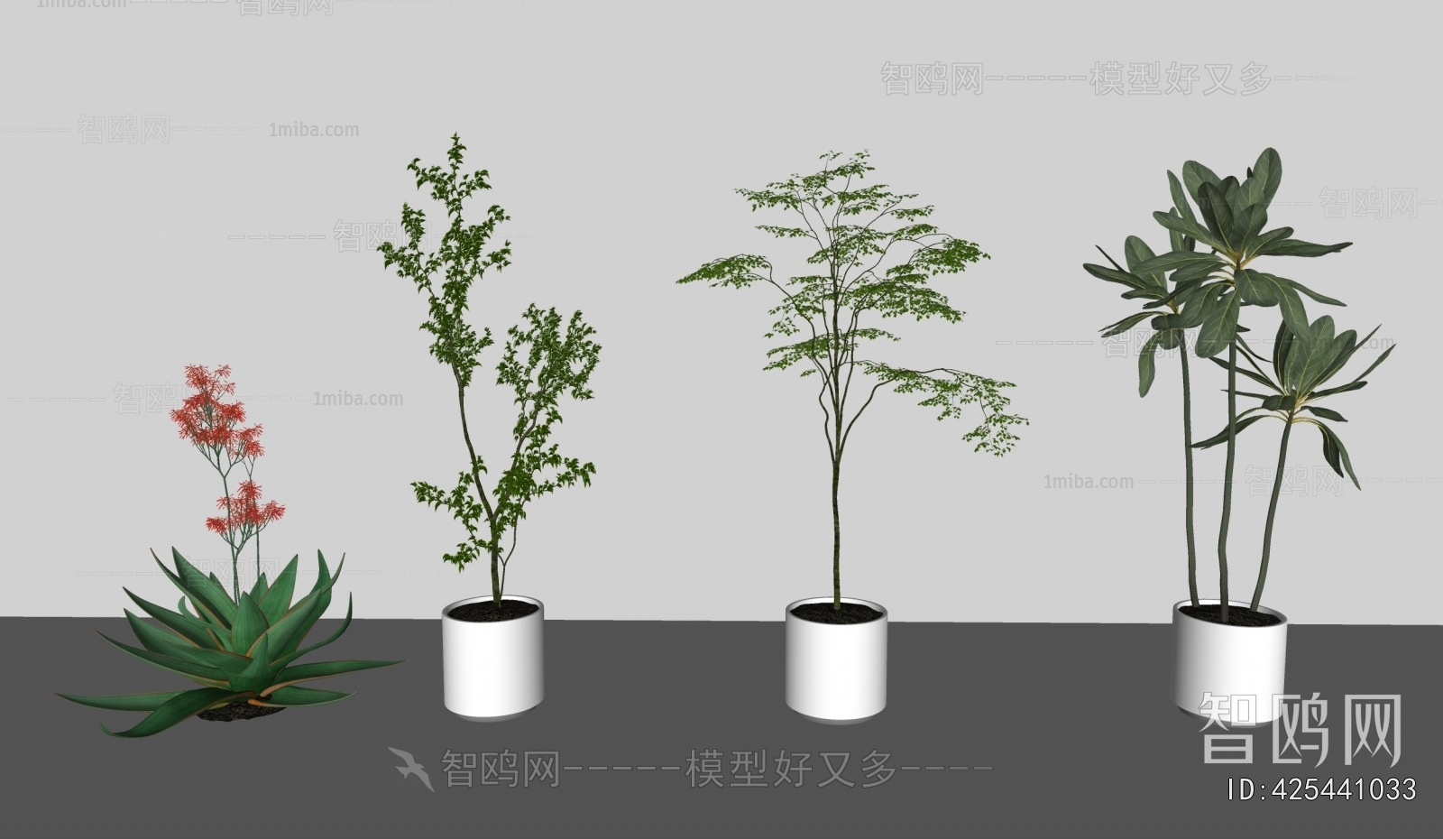 Modern Ground Green Plant Potted Plants