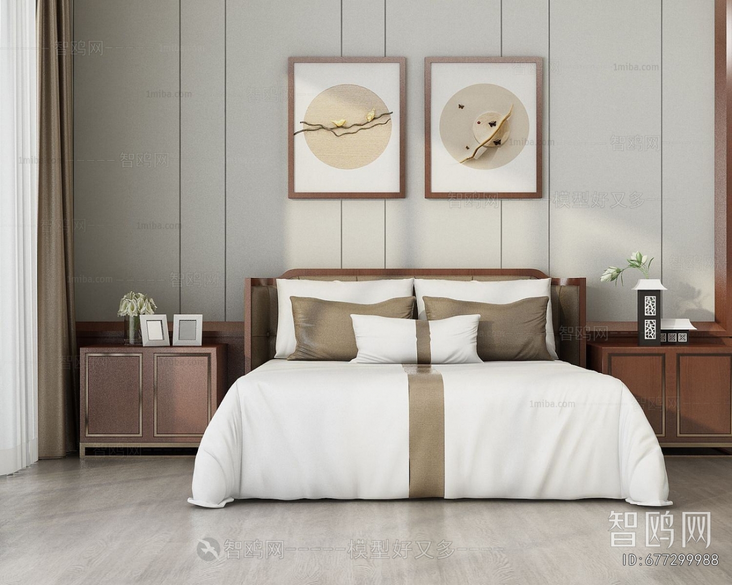 New Chinese Style Double Bed