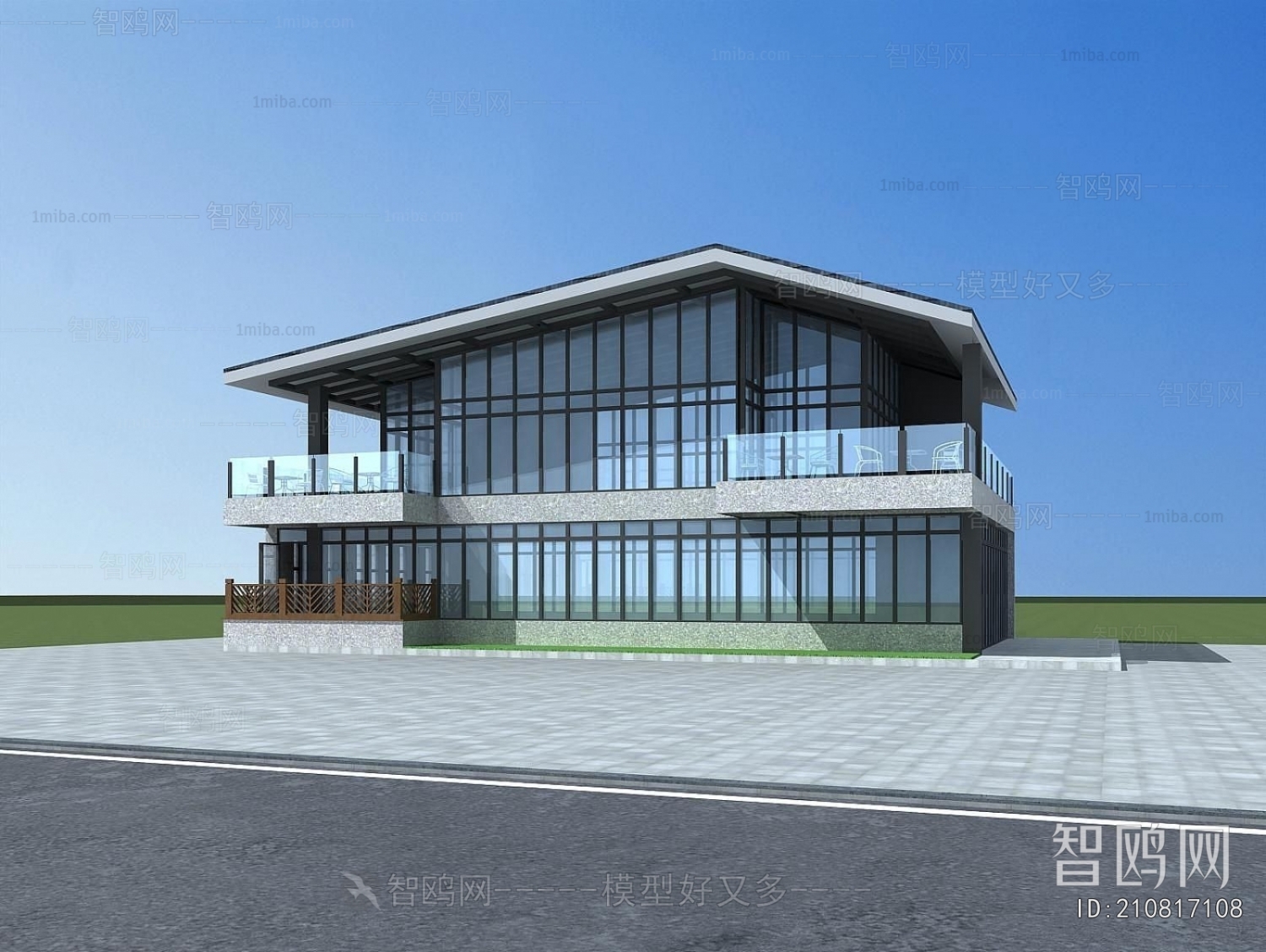 New Chinese Style Appearance Of Commercial Building