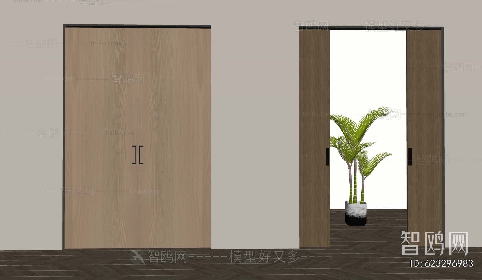 Modern Double Door