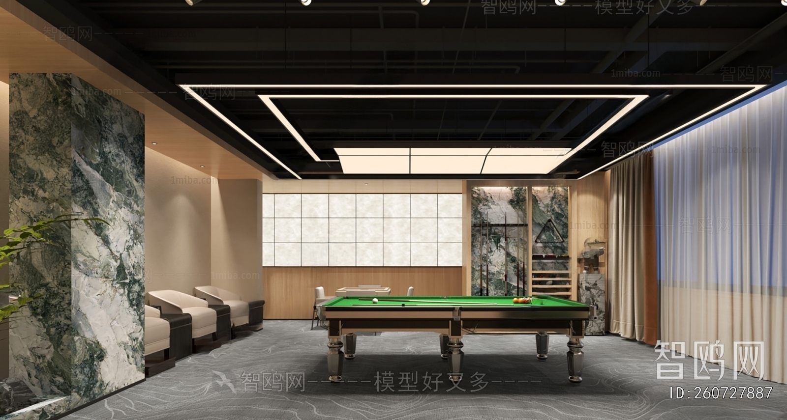 Modern Billiard Room