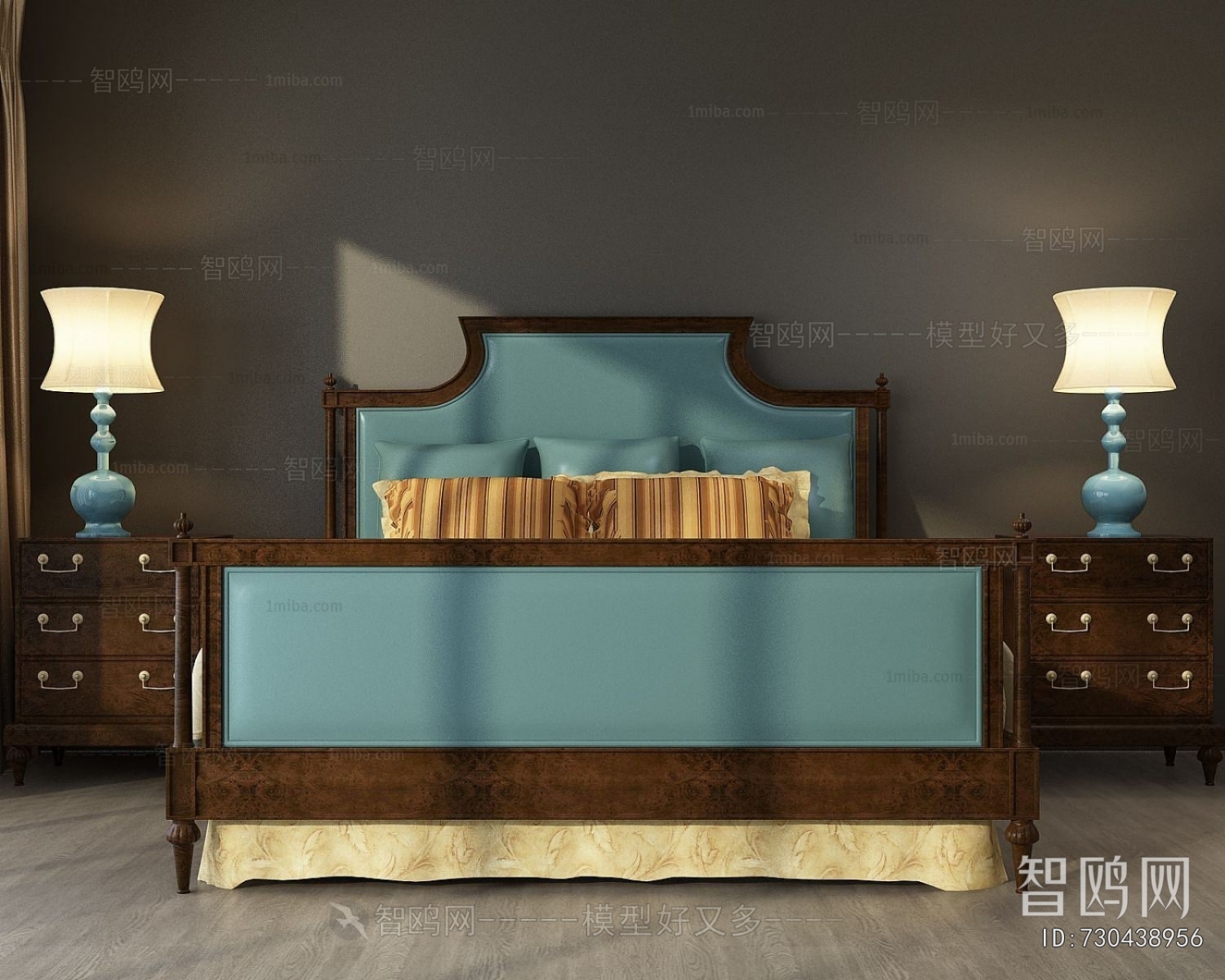 New Chinese Style Double Bed