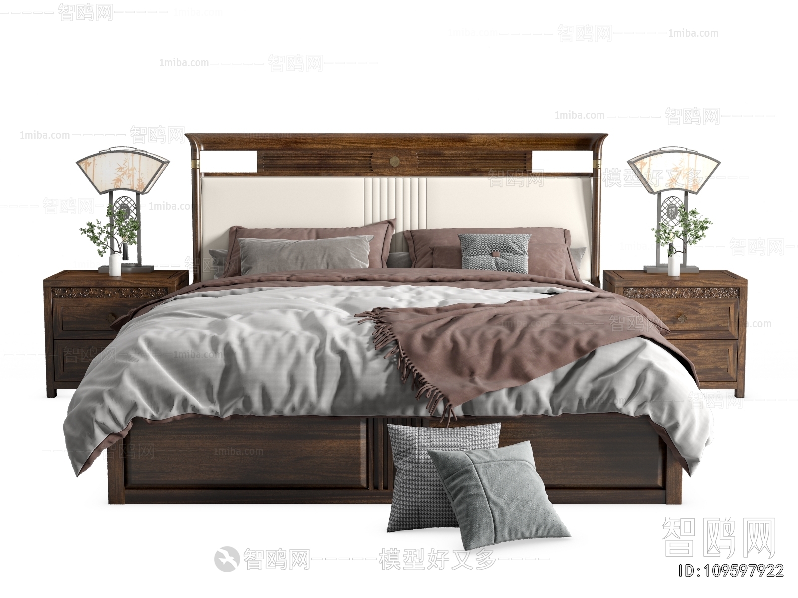New Chinese Style Double Bed