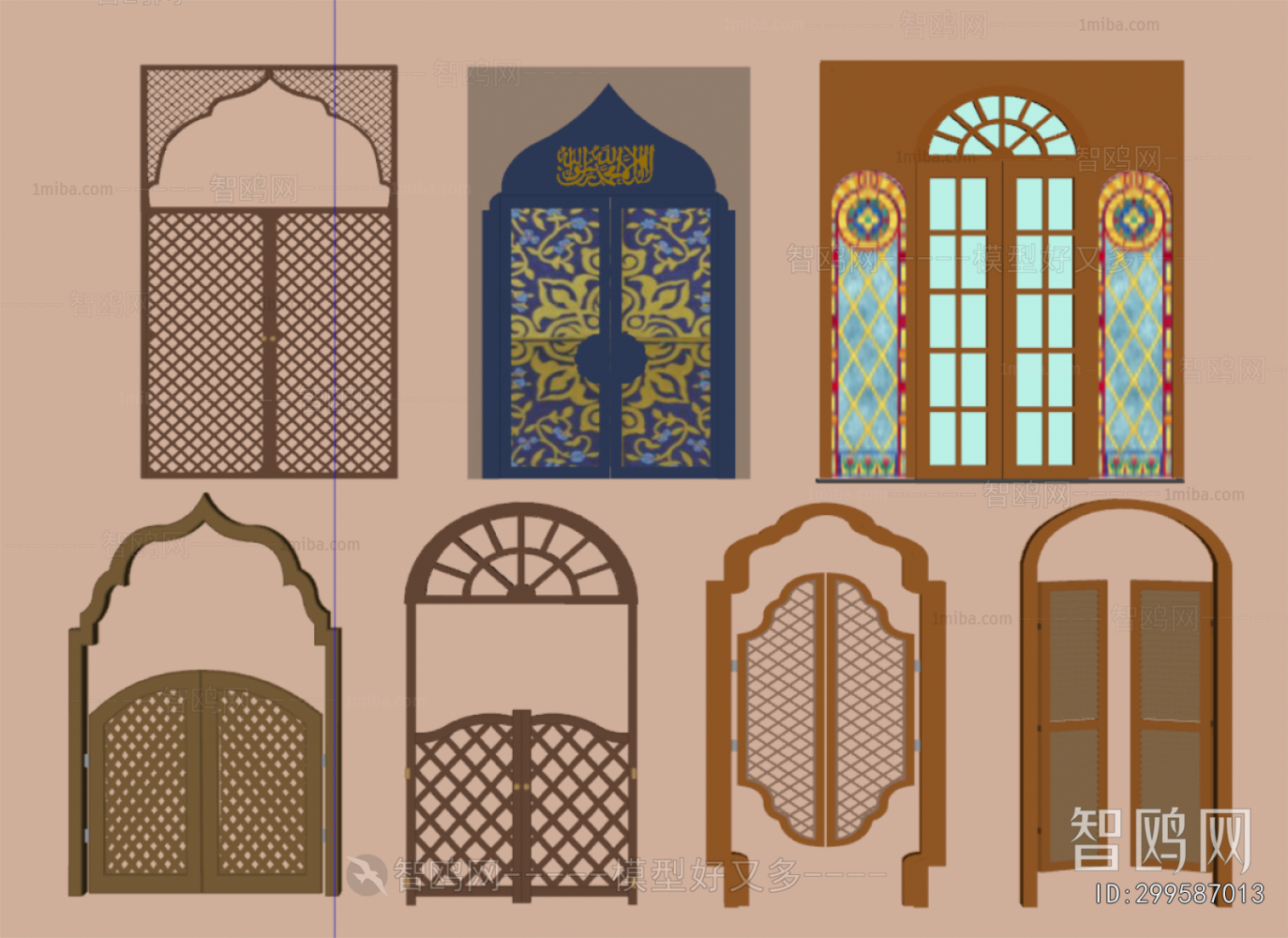 Southeast Asian Style Double Door