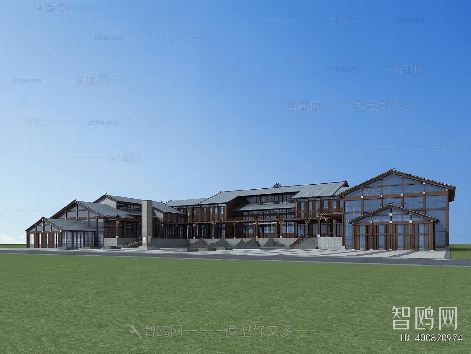 New Chinese Style Appearance Of Commercial Building