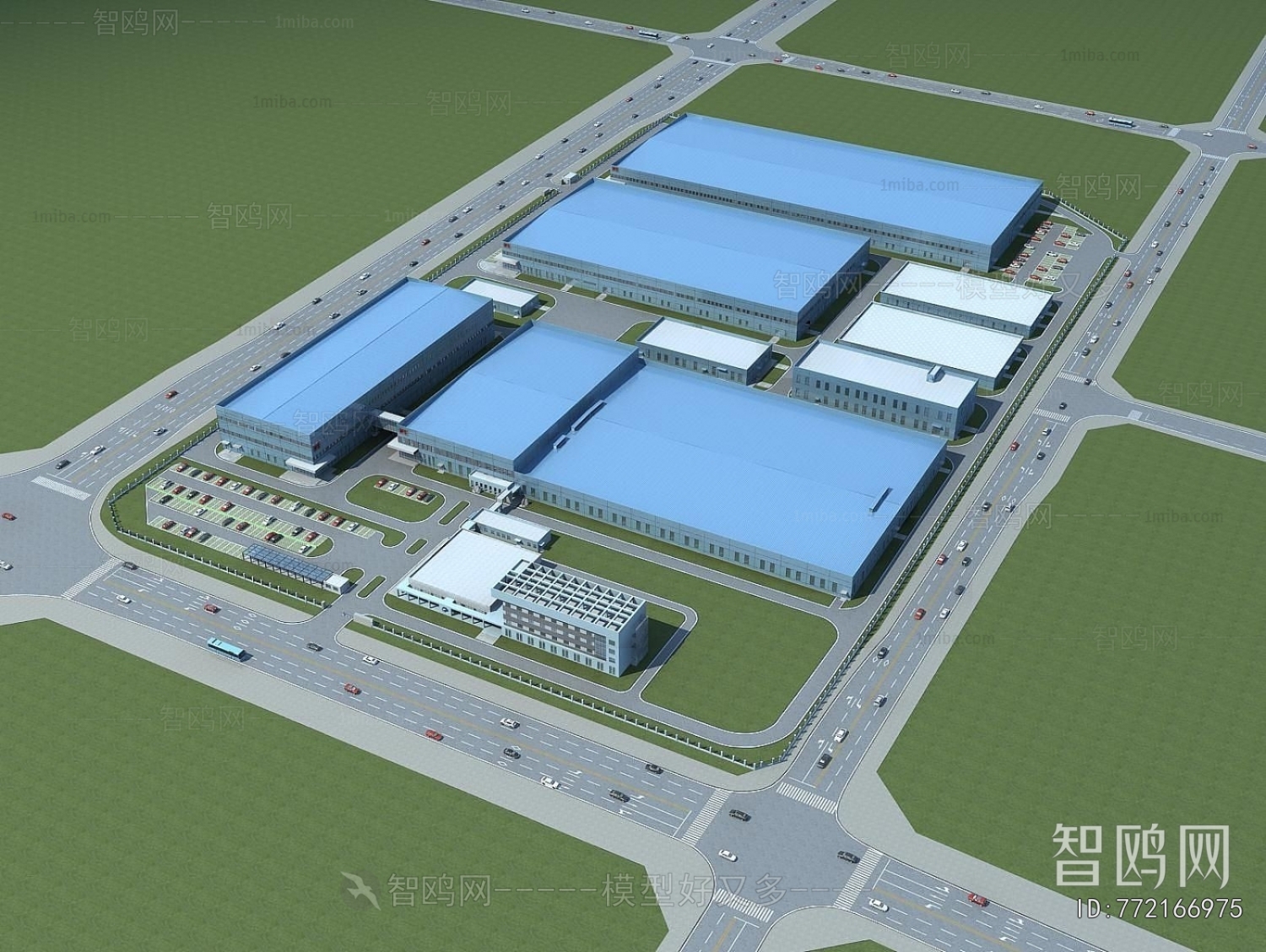 Modern Architectural Bird's-eye View Planning