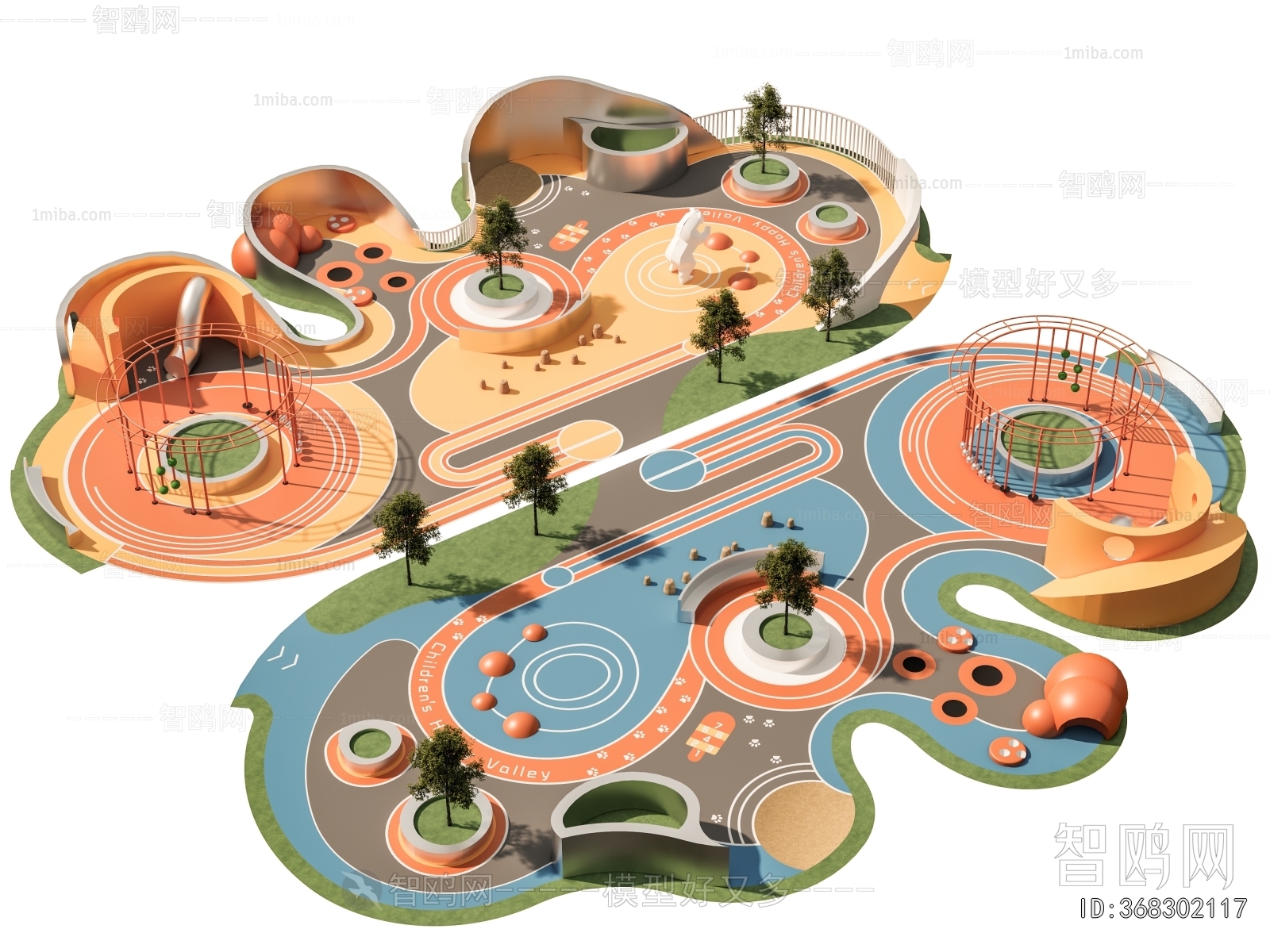 Modern Park Landscape