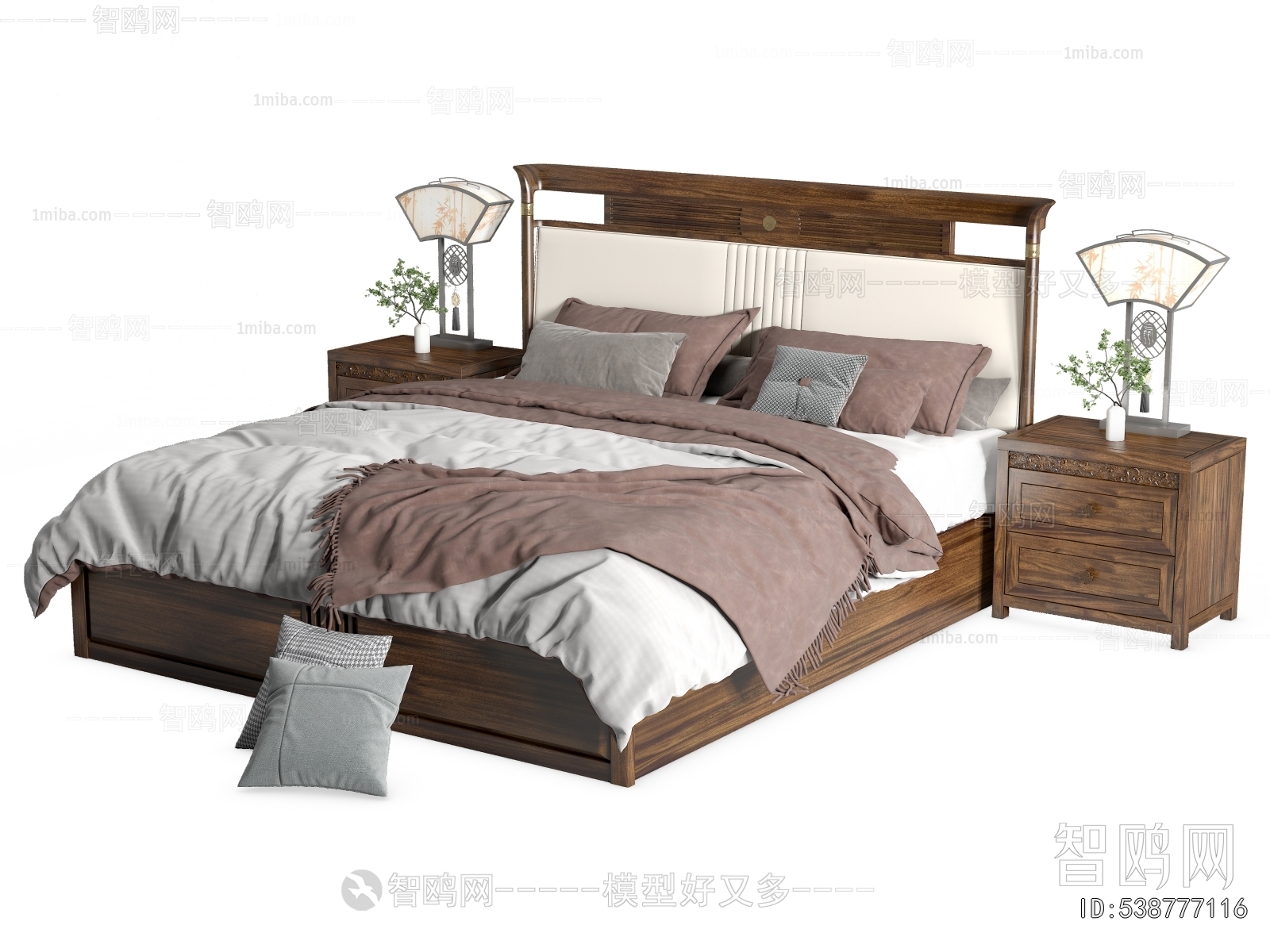 New Chinese Style Double Bed