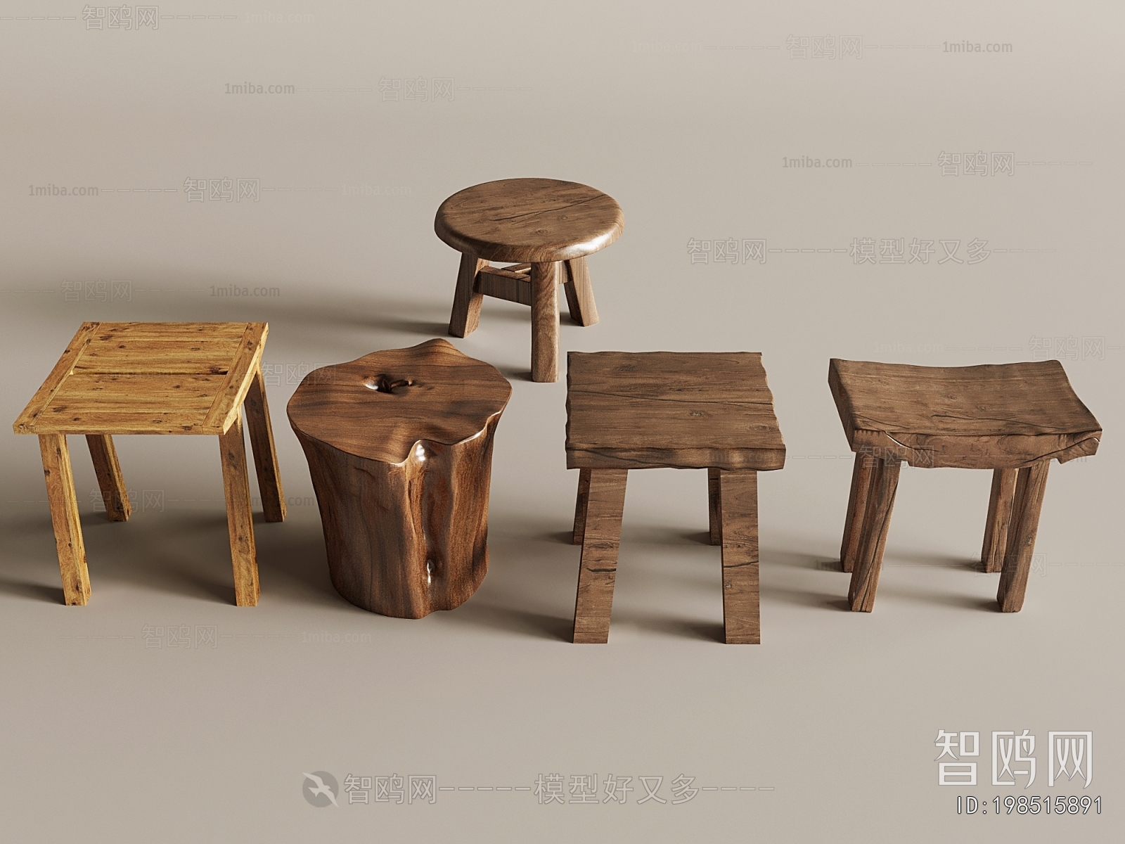 Wabi-sabi Style Stool