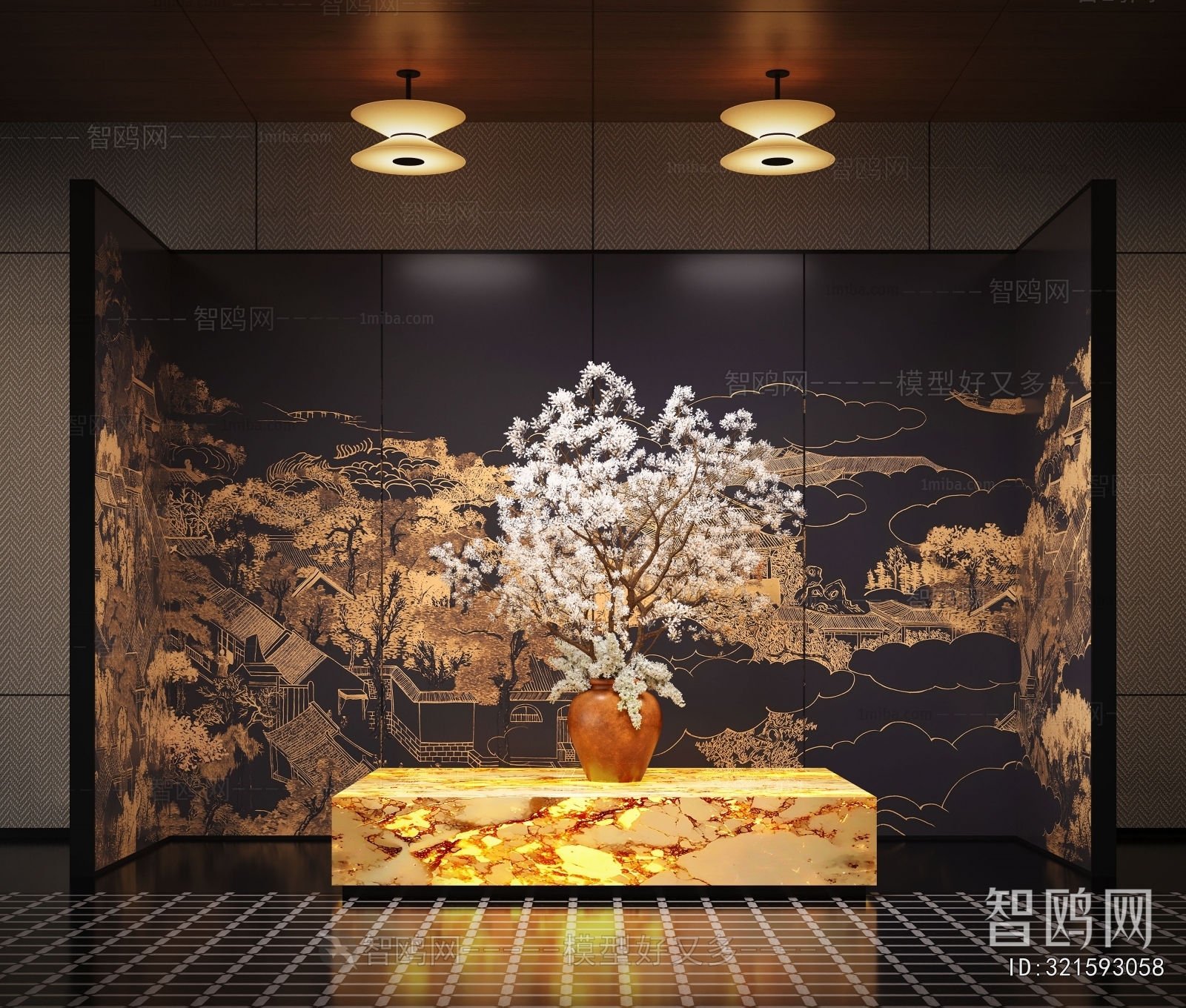 New Chinese Style Lobby Hall