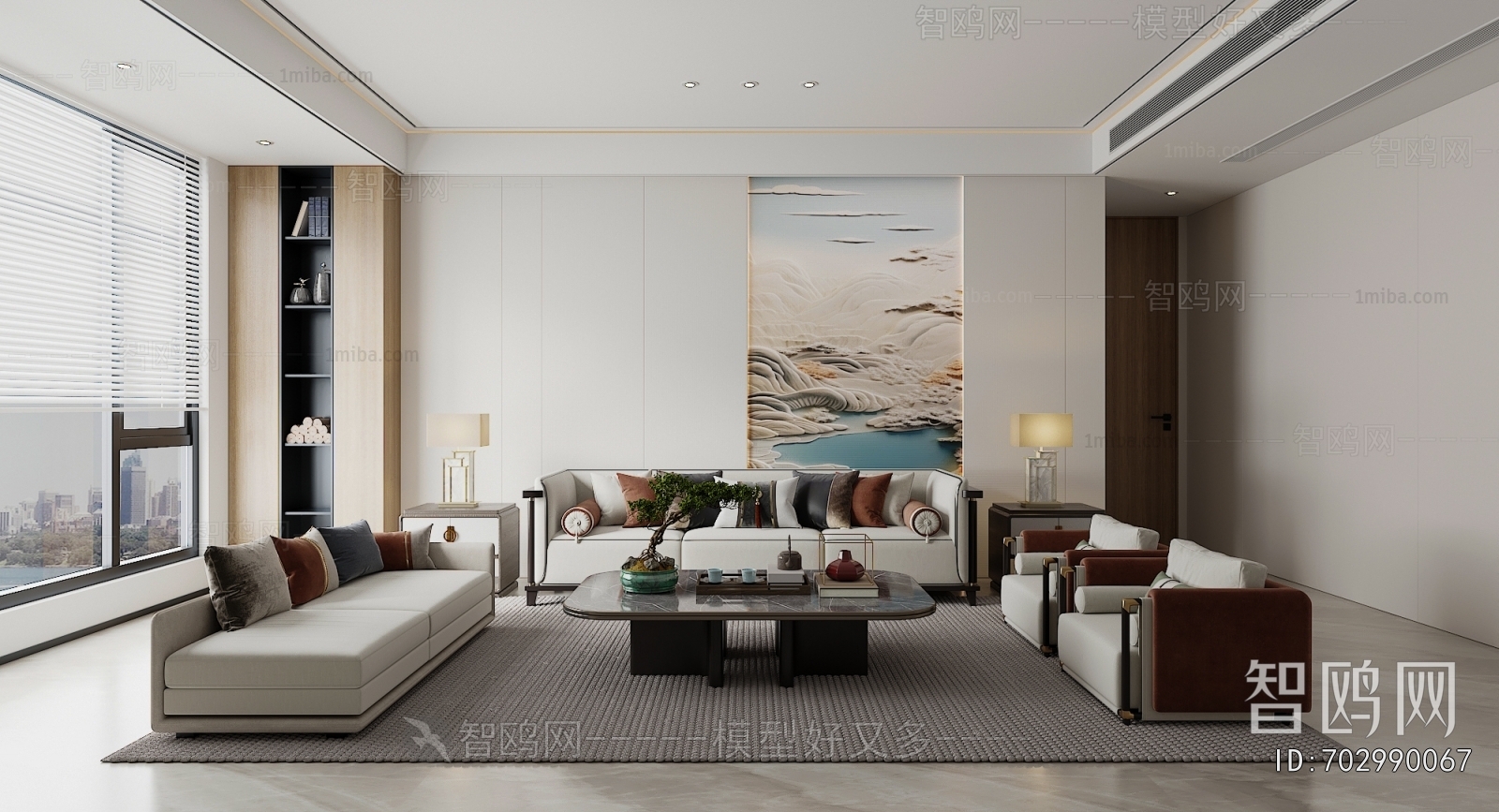 New Chinese Style A Living Room