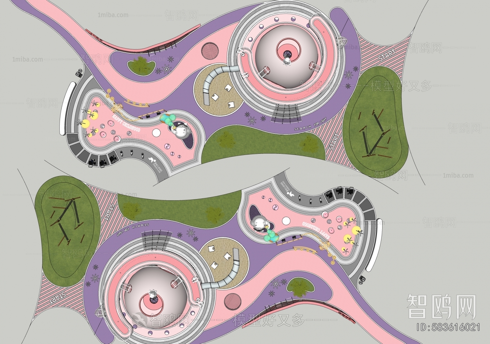 Modern Park Landscape