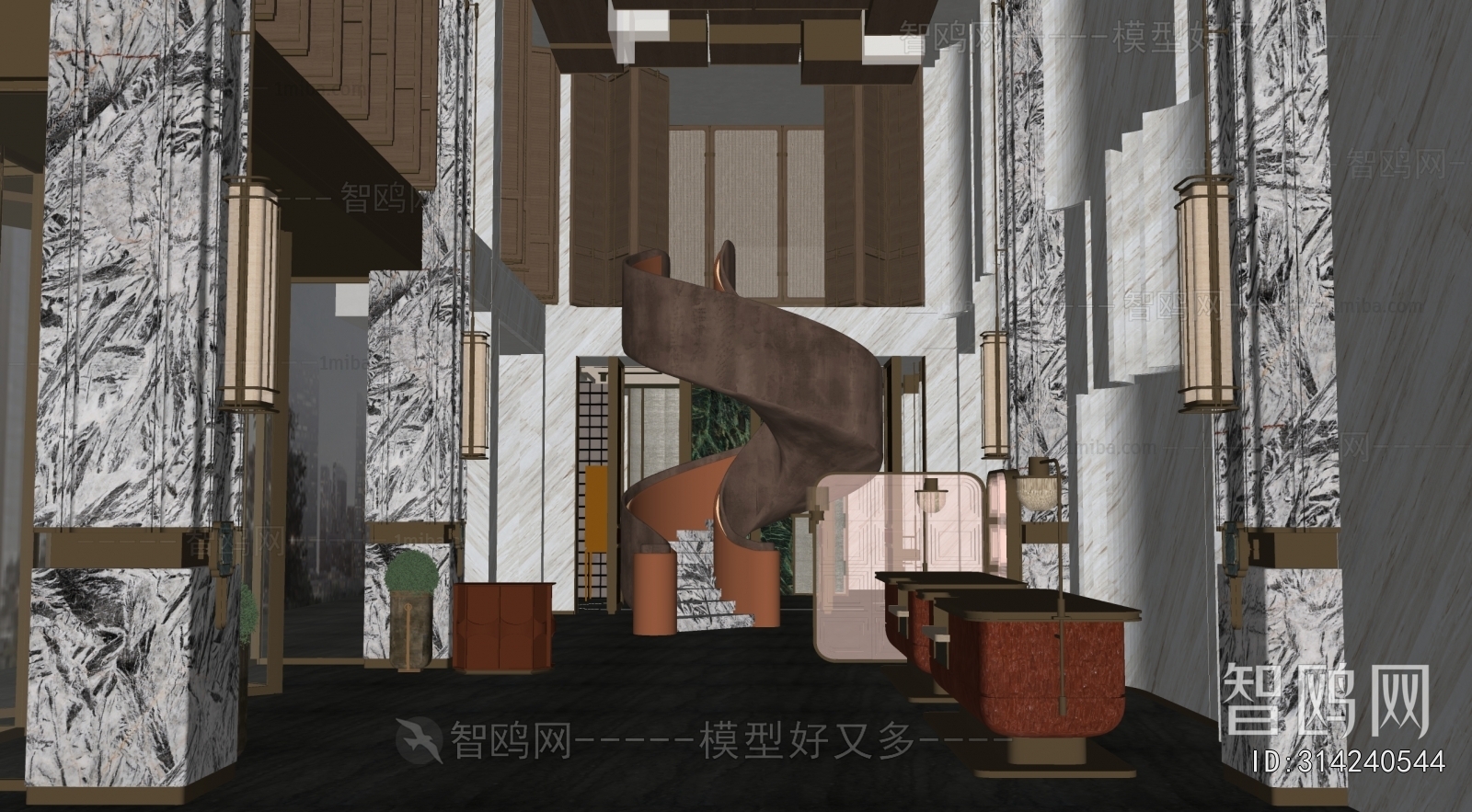 现代酒店大堂大厅
