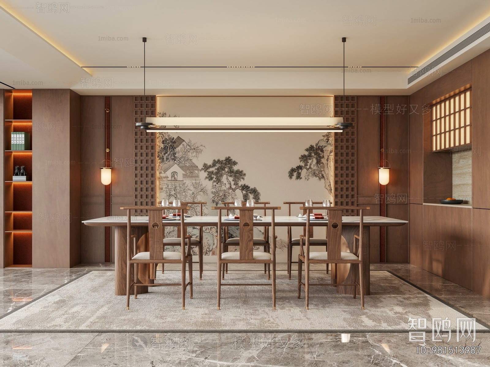 New Chinese Style Dining Room