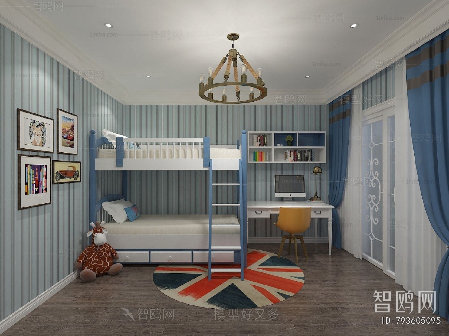 Mediterranean Style Boy's Room And Son's Room