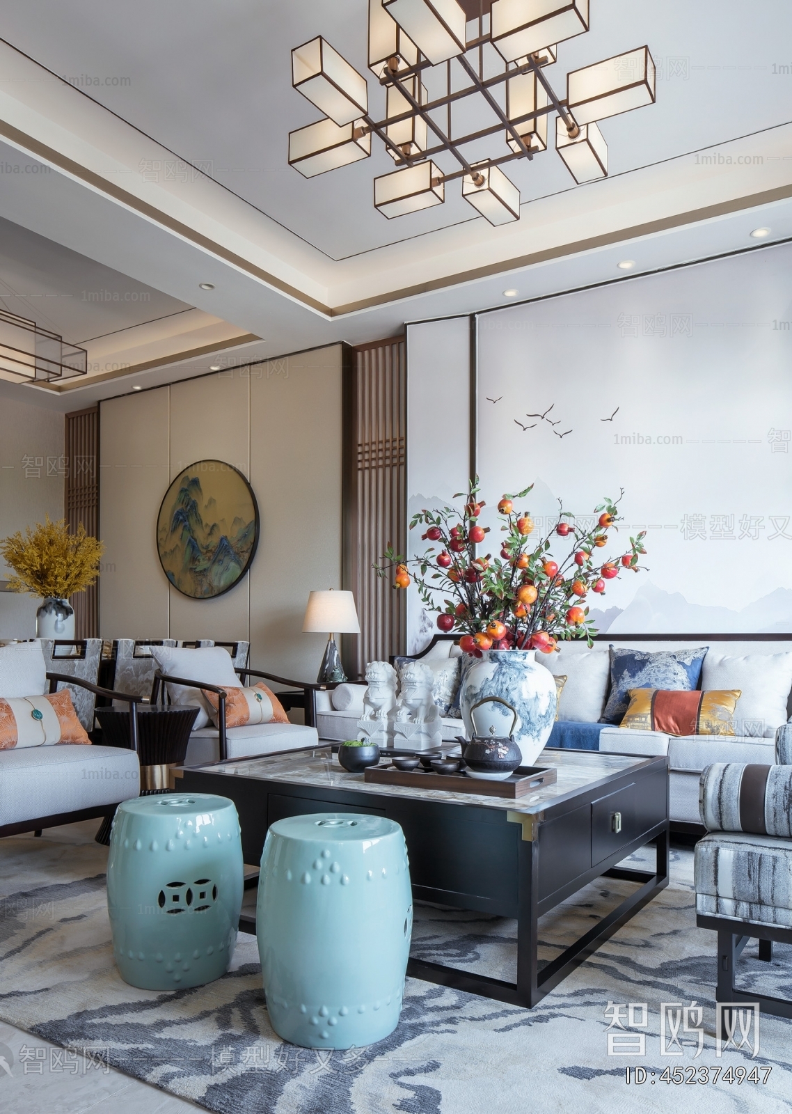 New Chinese Style A Living Room