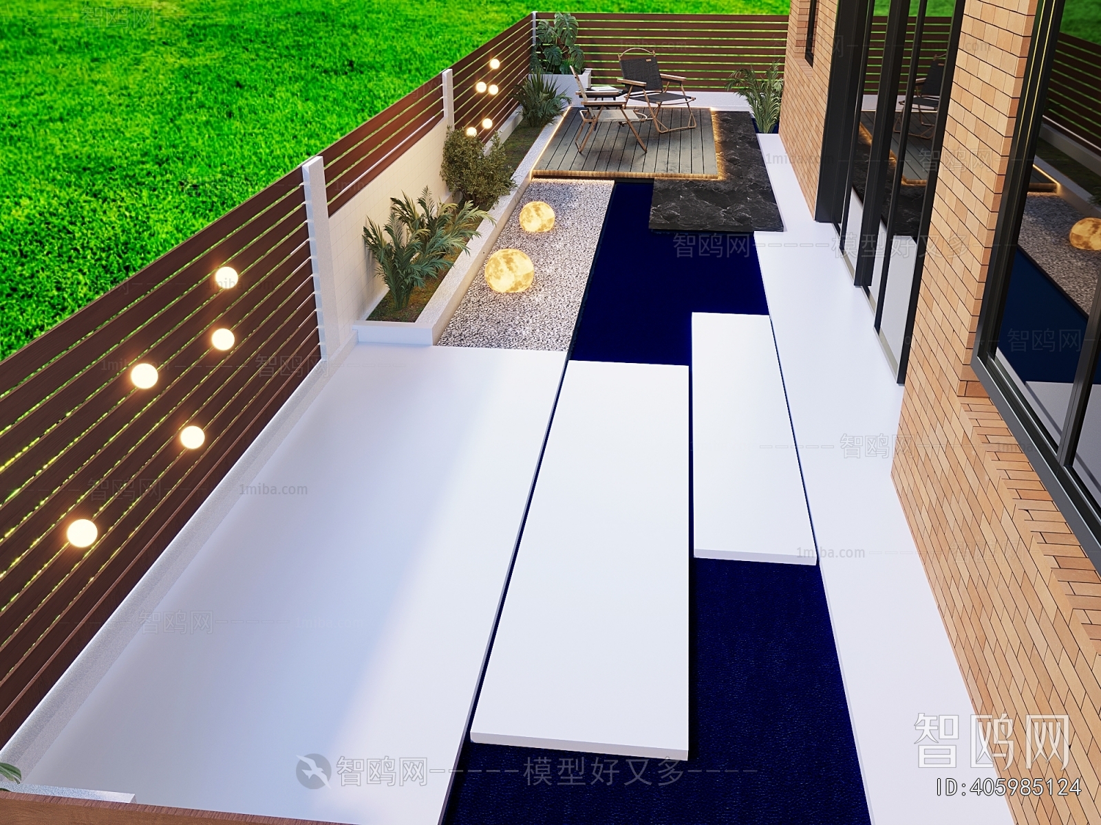 Modern Courtyard/landscape