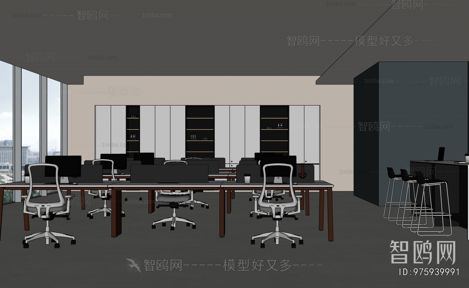 现代开放办公区