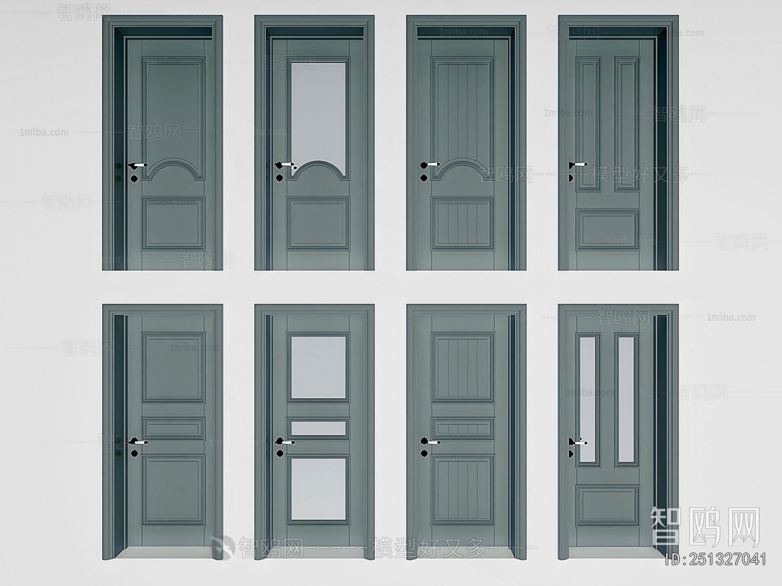 Simple European Style Single Door