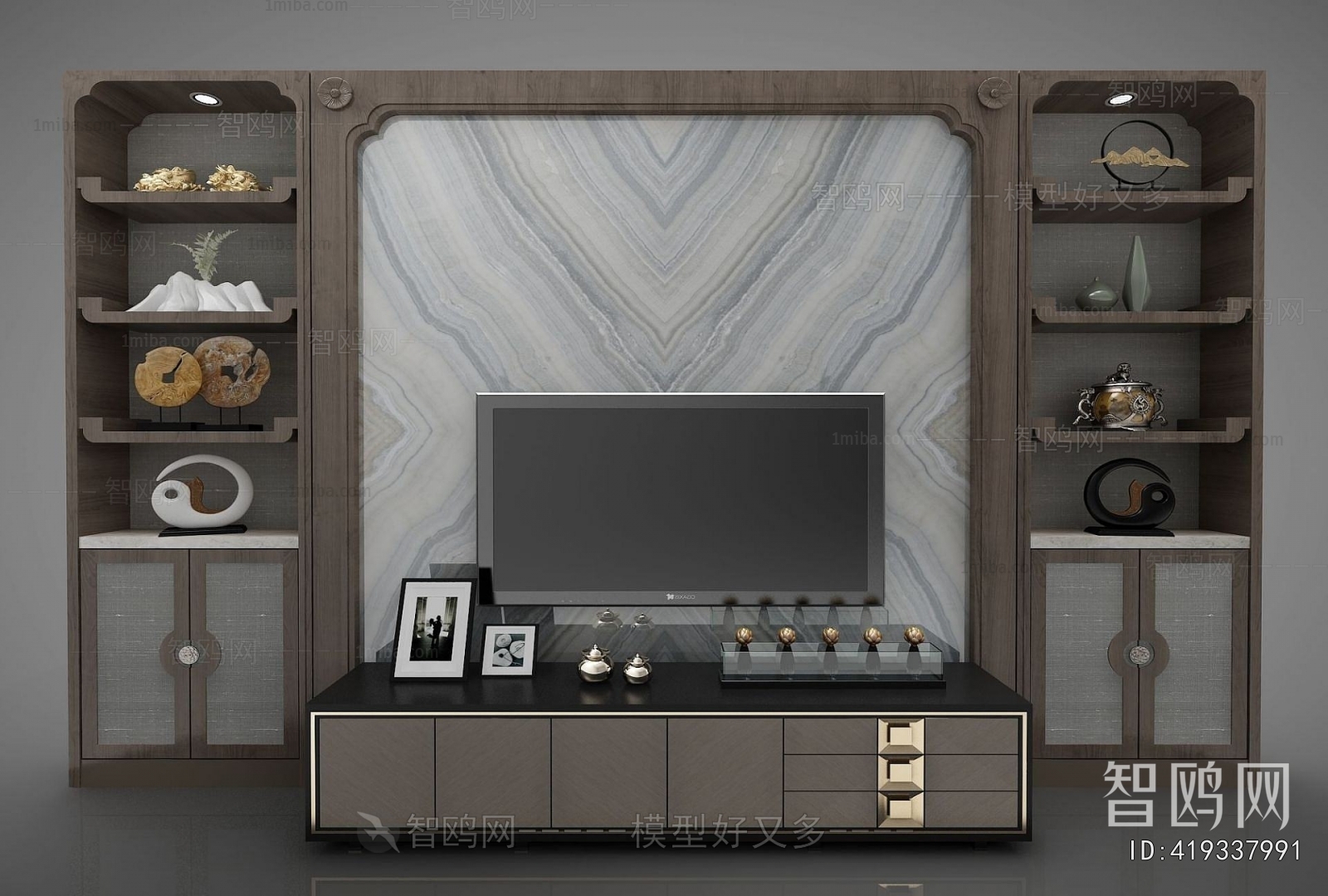 New Chinese Style TV Cabinet