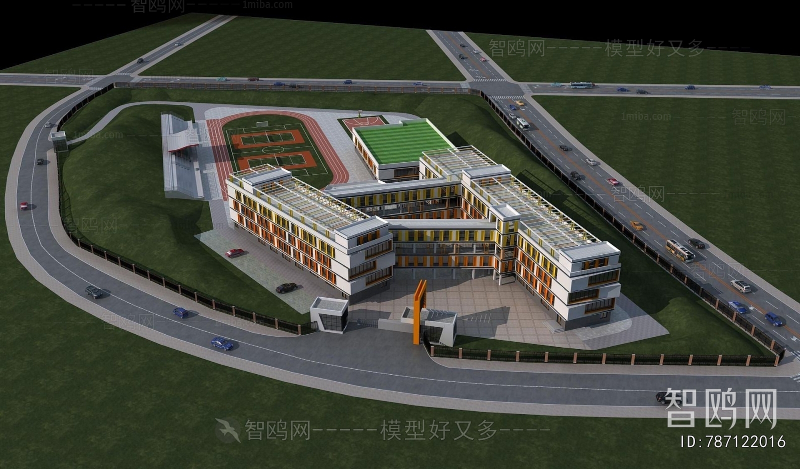 Modern Architectural Bird's-eye View Planning