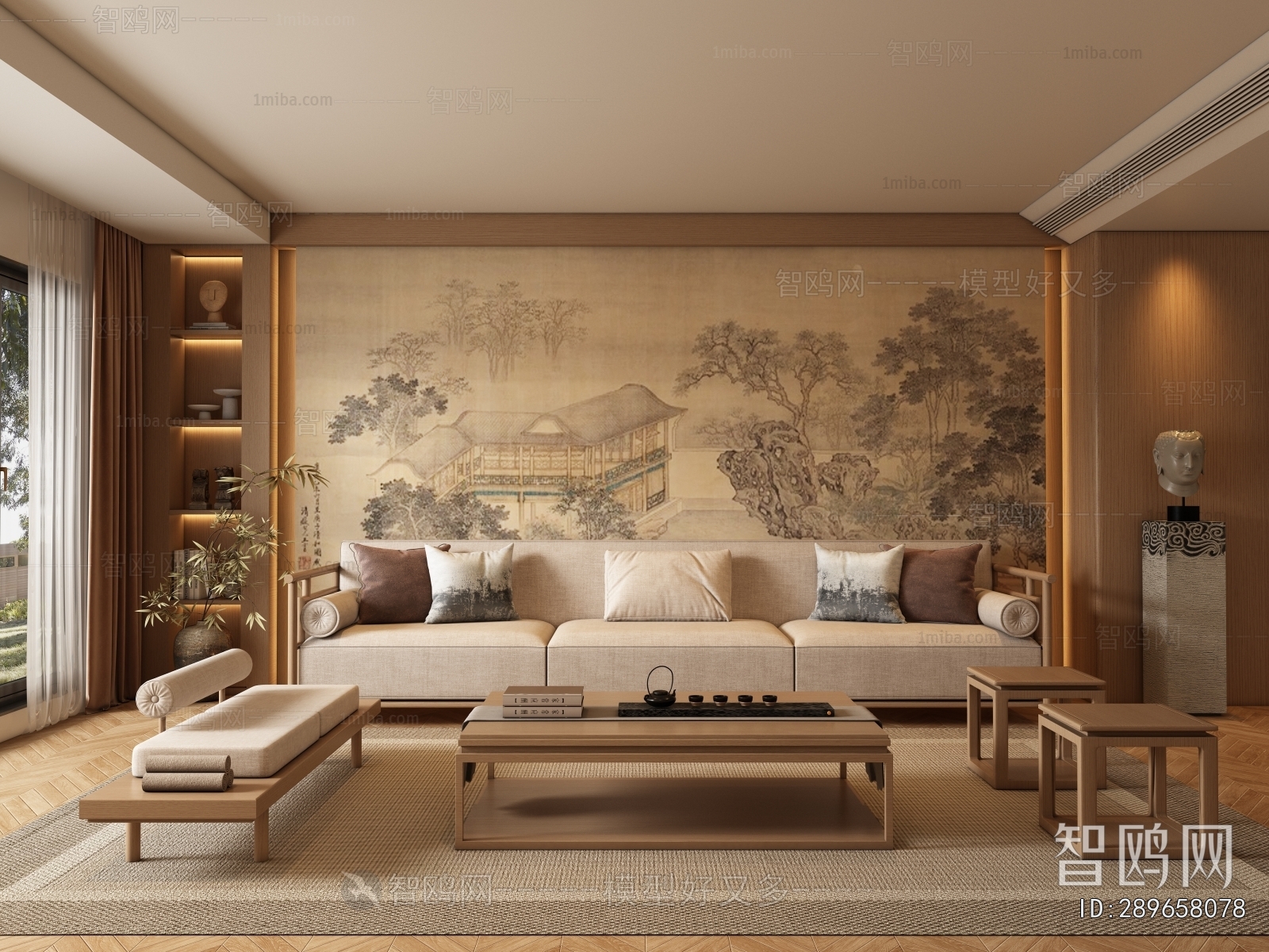 New Chinese Style A Living Room