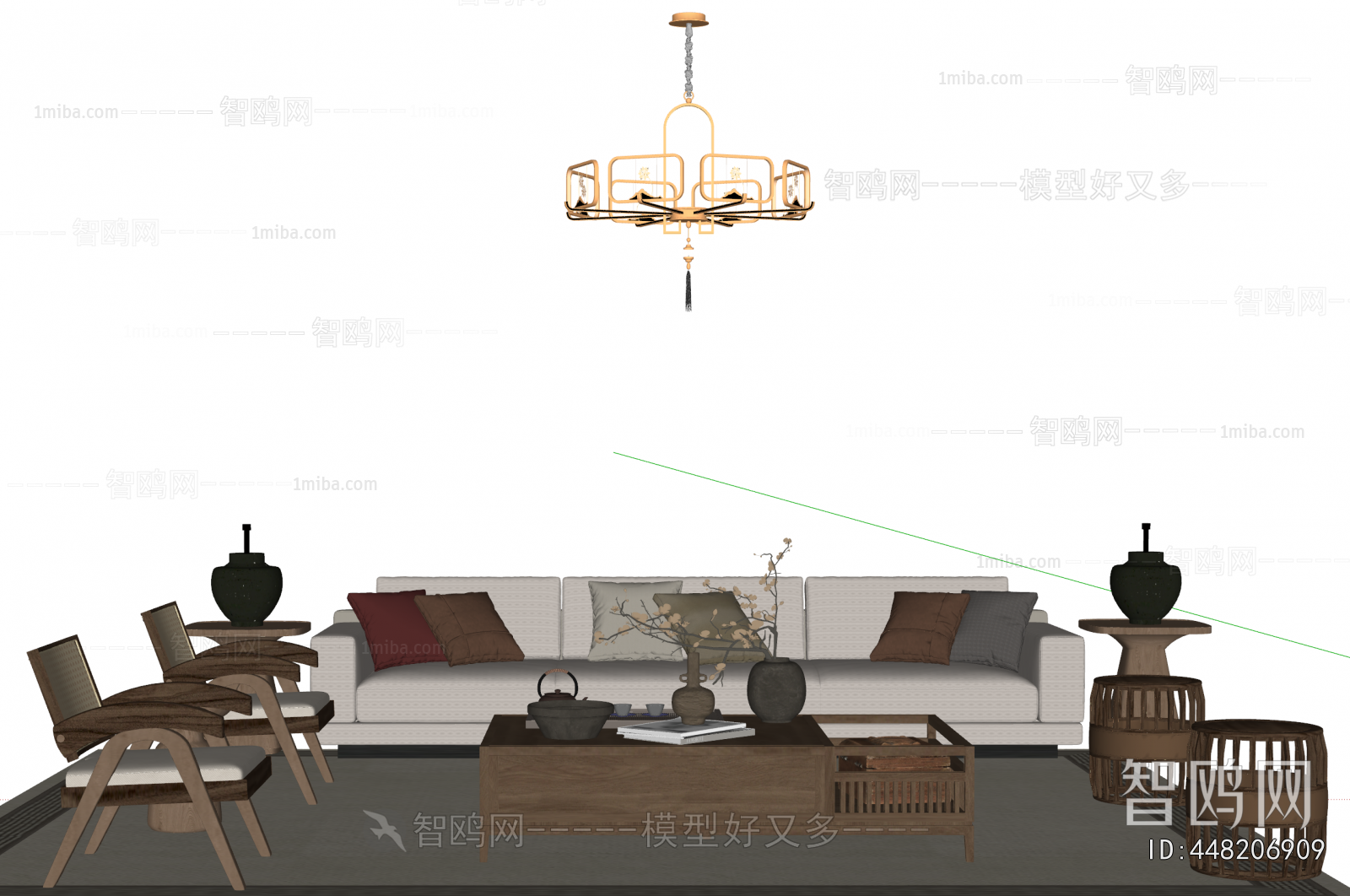 New Chinese Style Sofa Combination