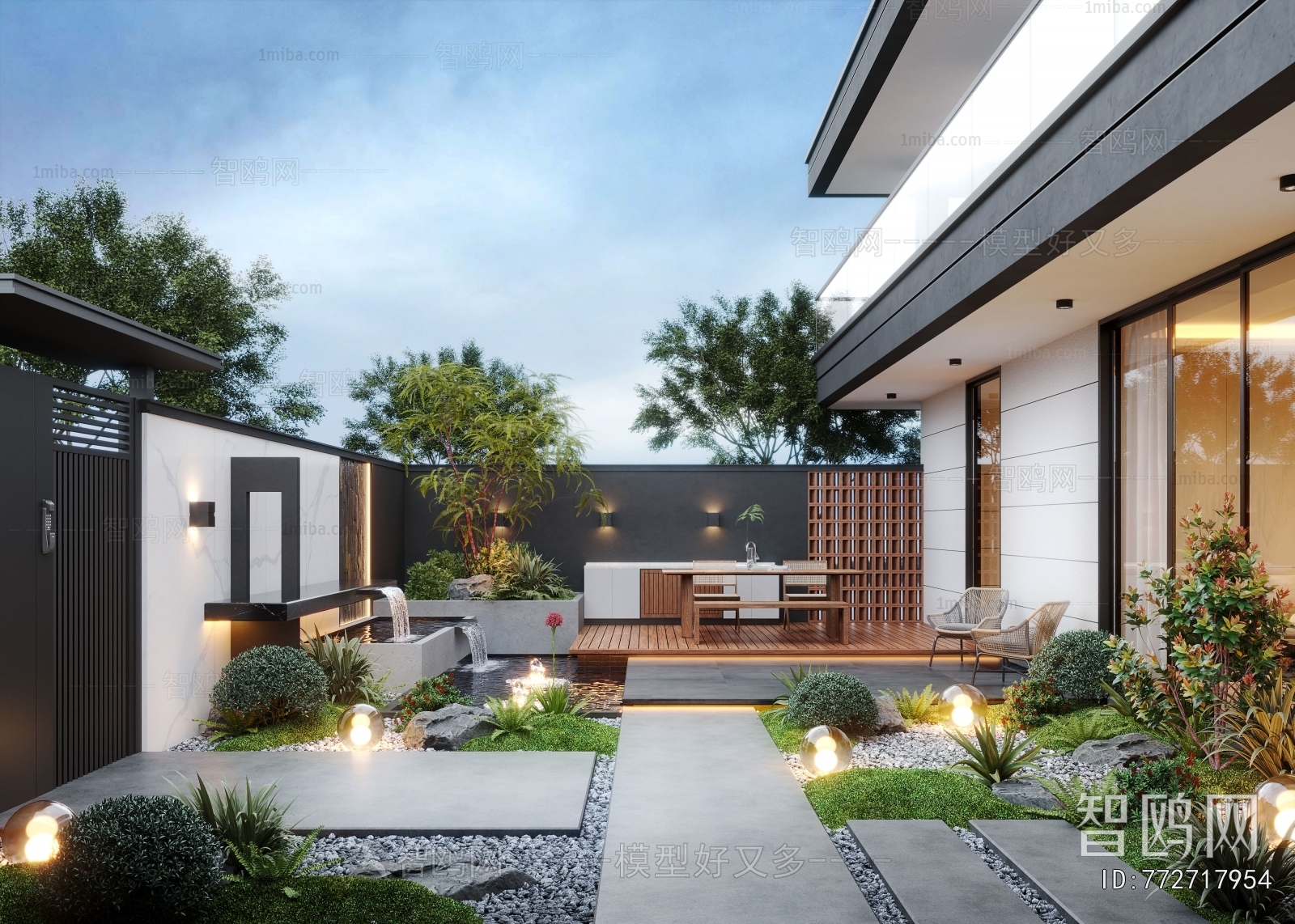 Modern Courtyard/landscape