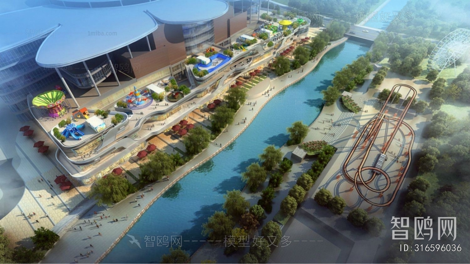 Modern Architectural Bird's-eye View Planning