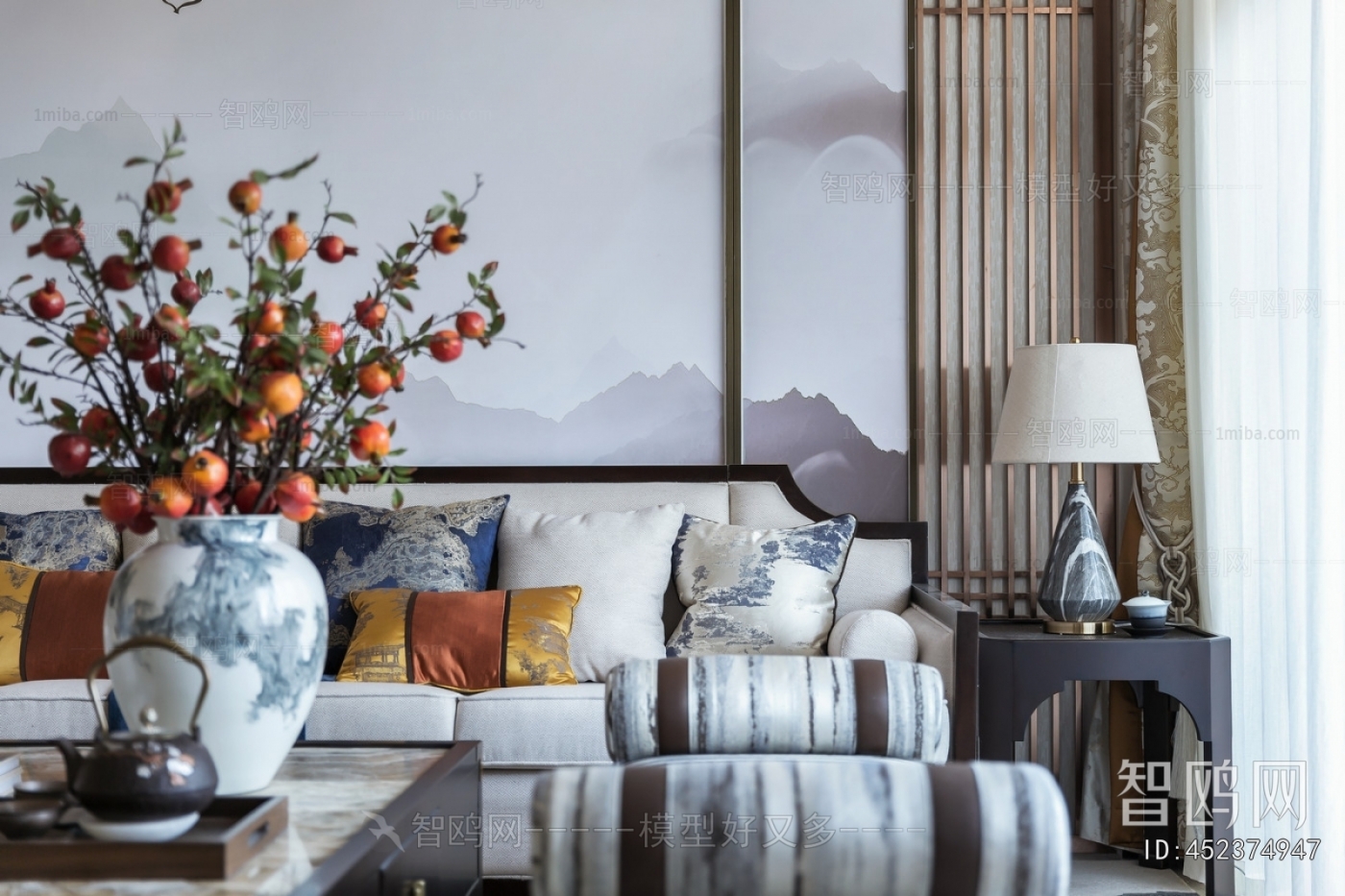 New Chinese Style A Living Room