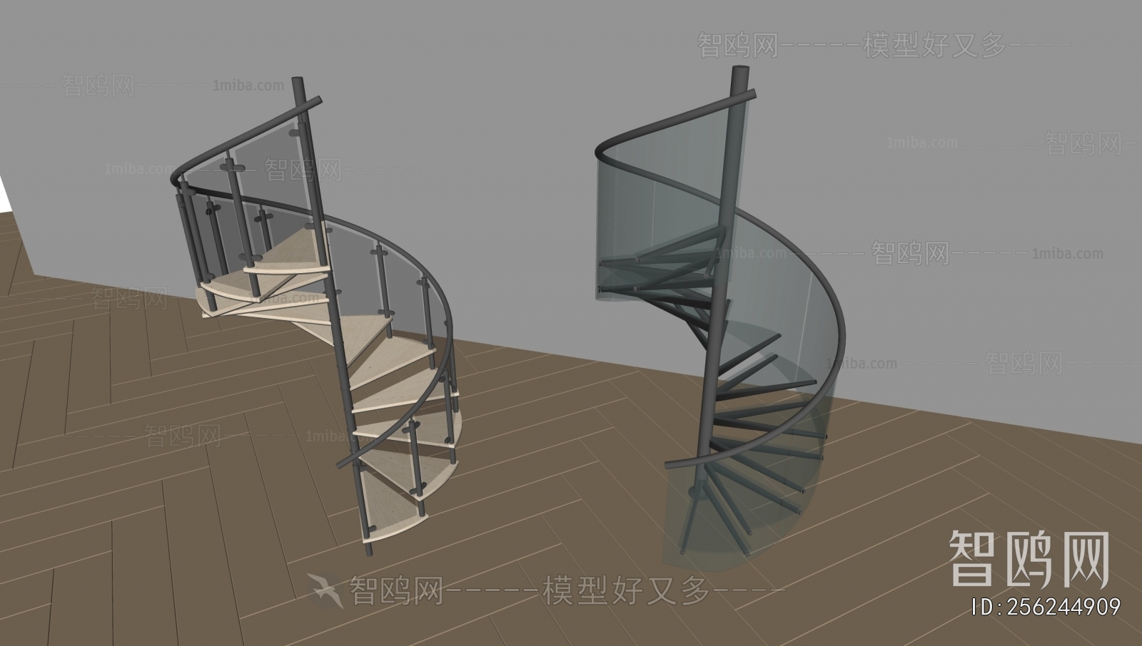 Modern Wabi-sabi Style Rotating Staircase