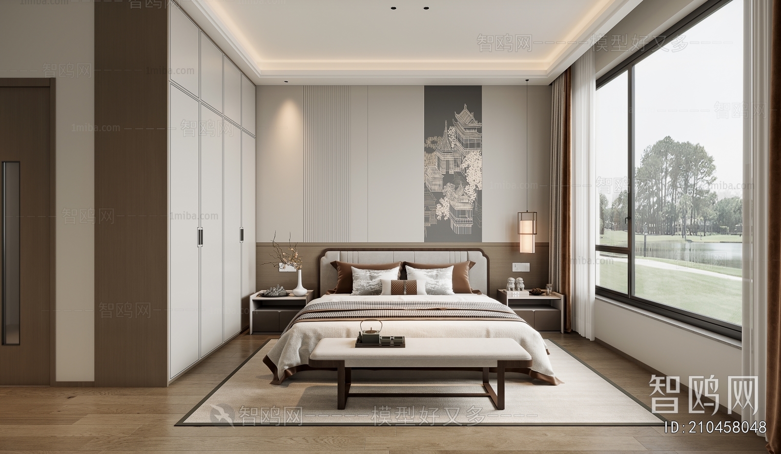 New Chinese Style Bedroom