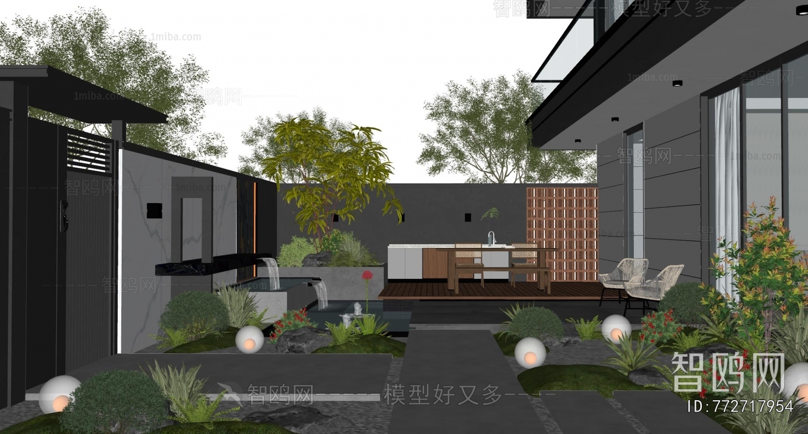 Modern Courtyard/landscape