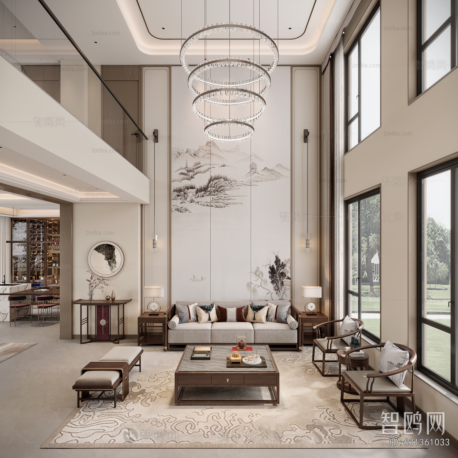 New Chinese Style A Living Room